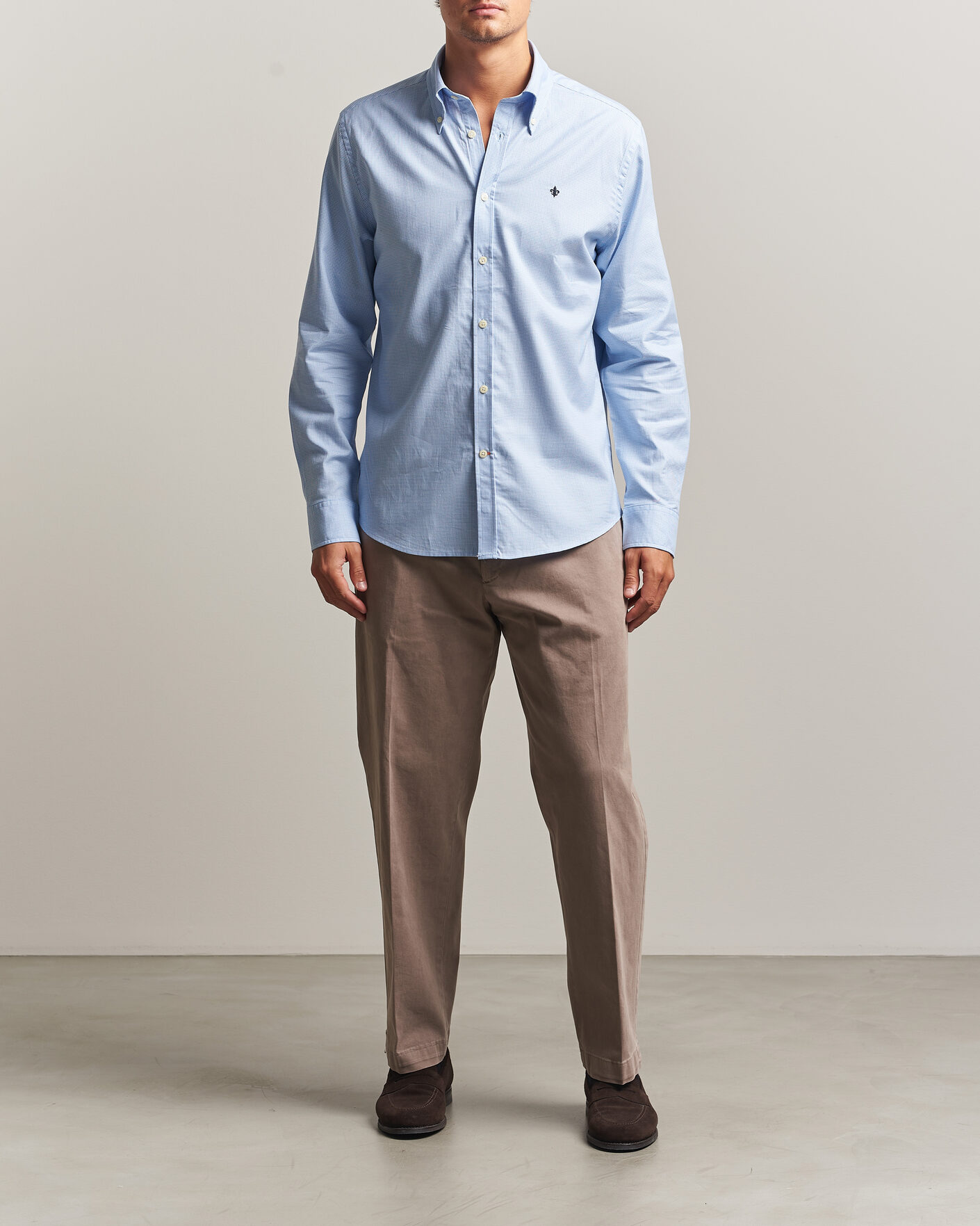 Mies | Kauluspaidat | Morris | Fine Oxford Shirt Light Blue