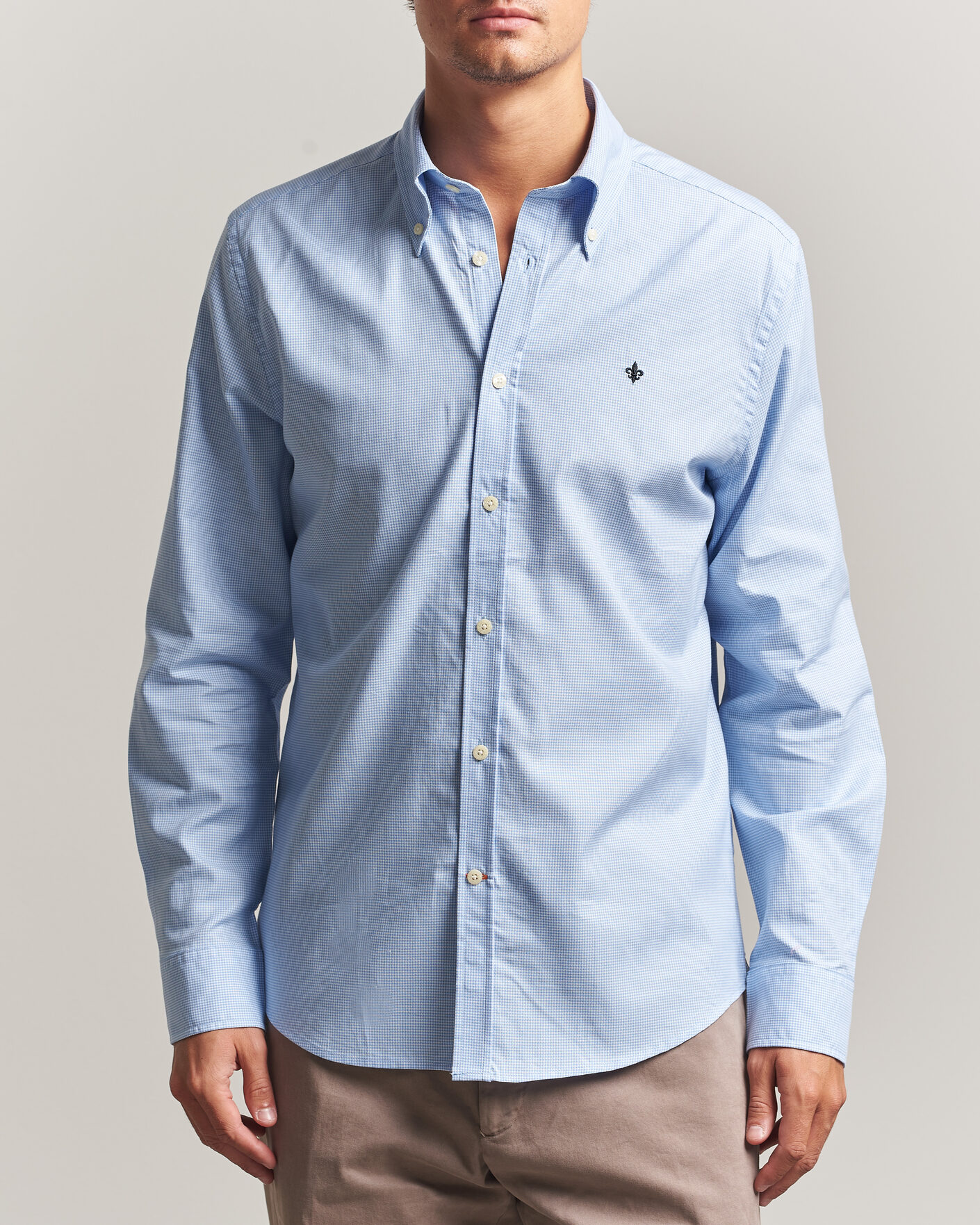 Mies | Kauluspaidat | Morris | Fine Oxford Shirt Light Blue