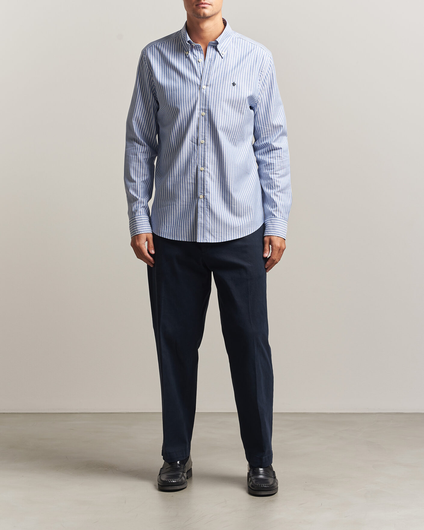 Mies | Kauluspaidat | Morris | Fine Oxford Shirt Blue