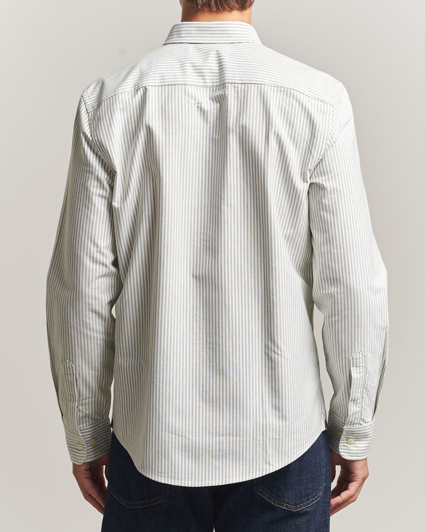 Mies | Kauluspaidat | Morris | Douglas Oxford Stripe Shirt Olive