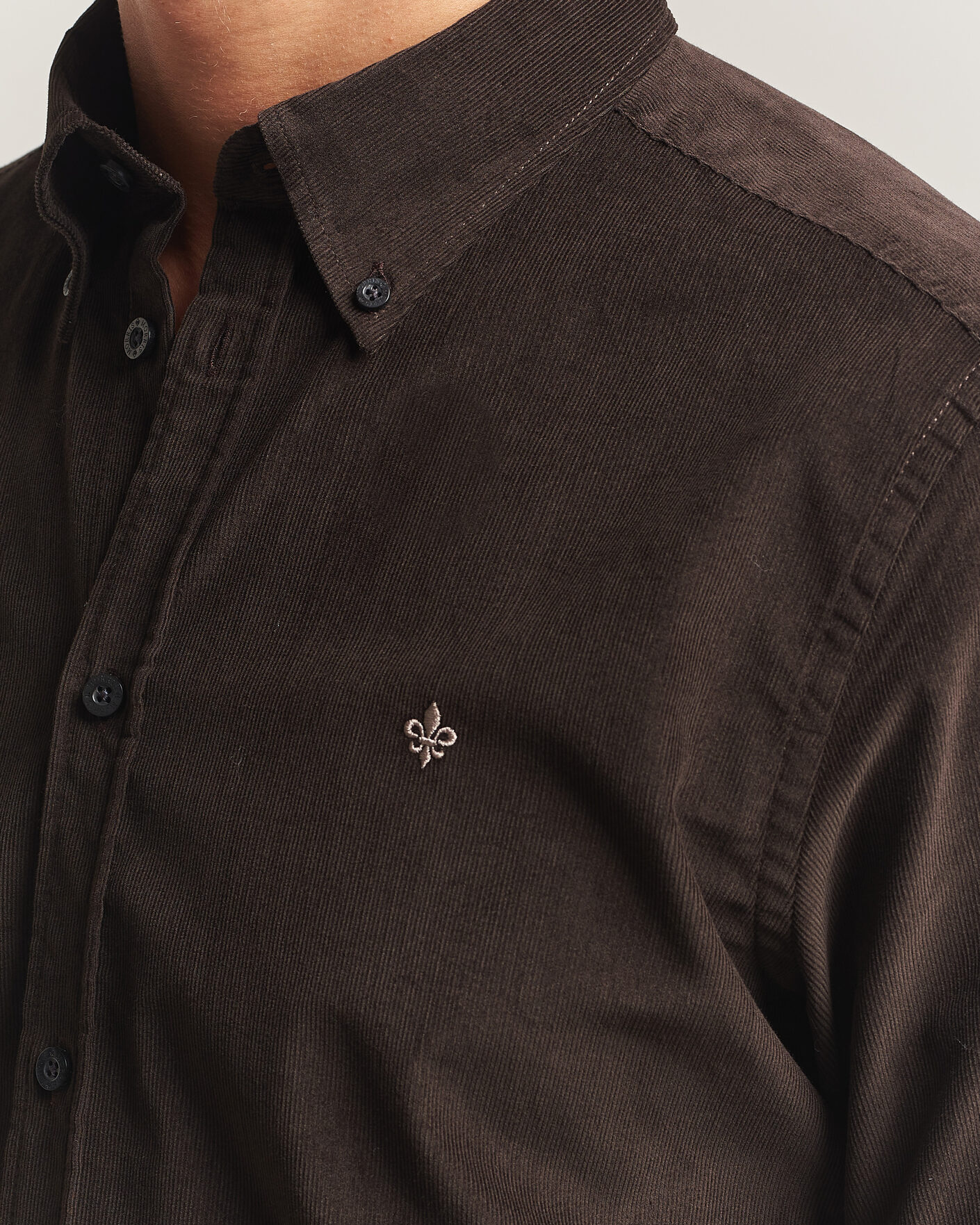 Mies | Kauluspaidat | Morris | Douglas Cord Shirt Brown