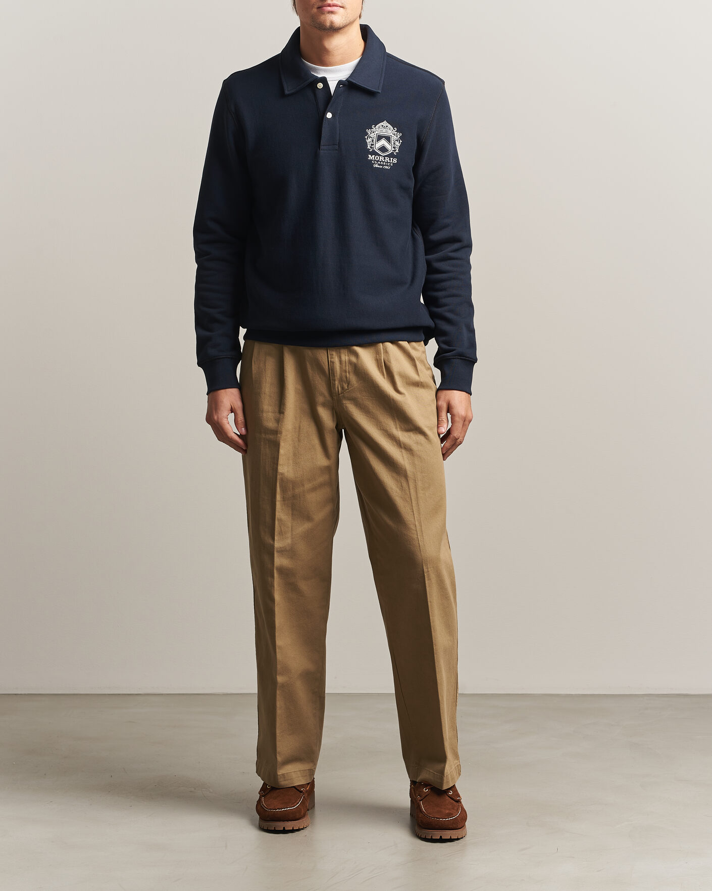 Mies | Puserot | Morris | Winston Polo Sweatshirt Old Blue