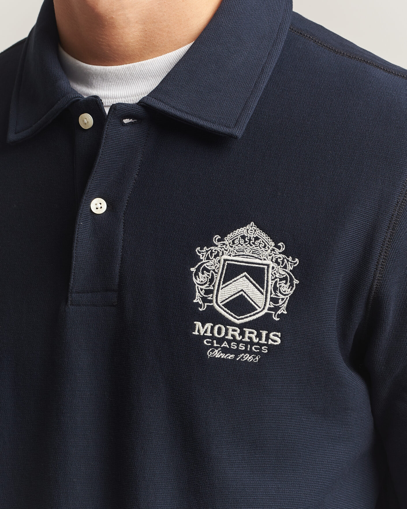 Mies | Puserot | Morris | Winston Polo Sweatshirt Old Blue