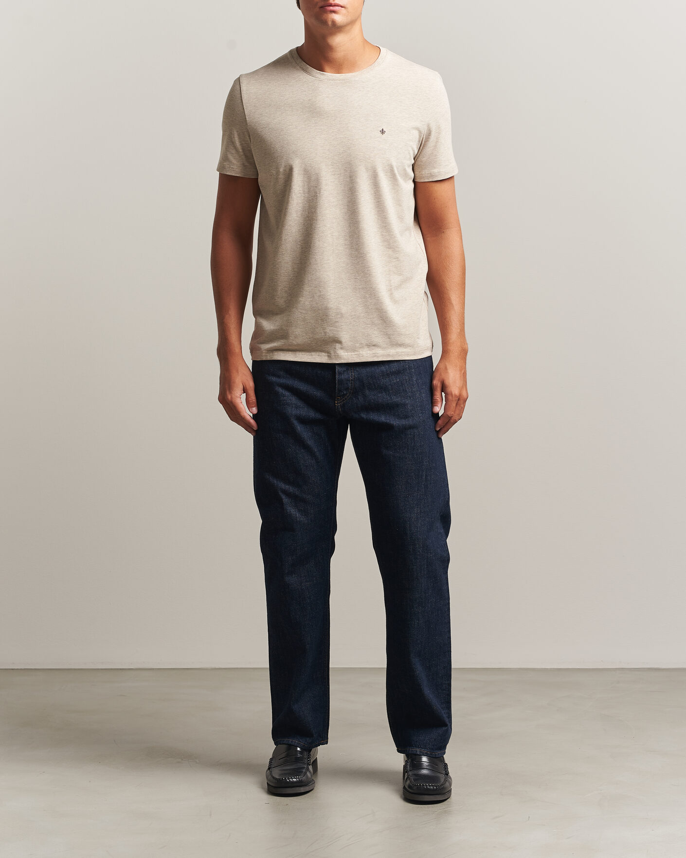 Mies | T-paidat | Morris | James Crew Neck T-Shirt Khaki