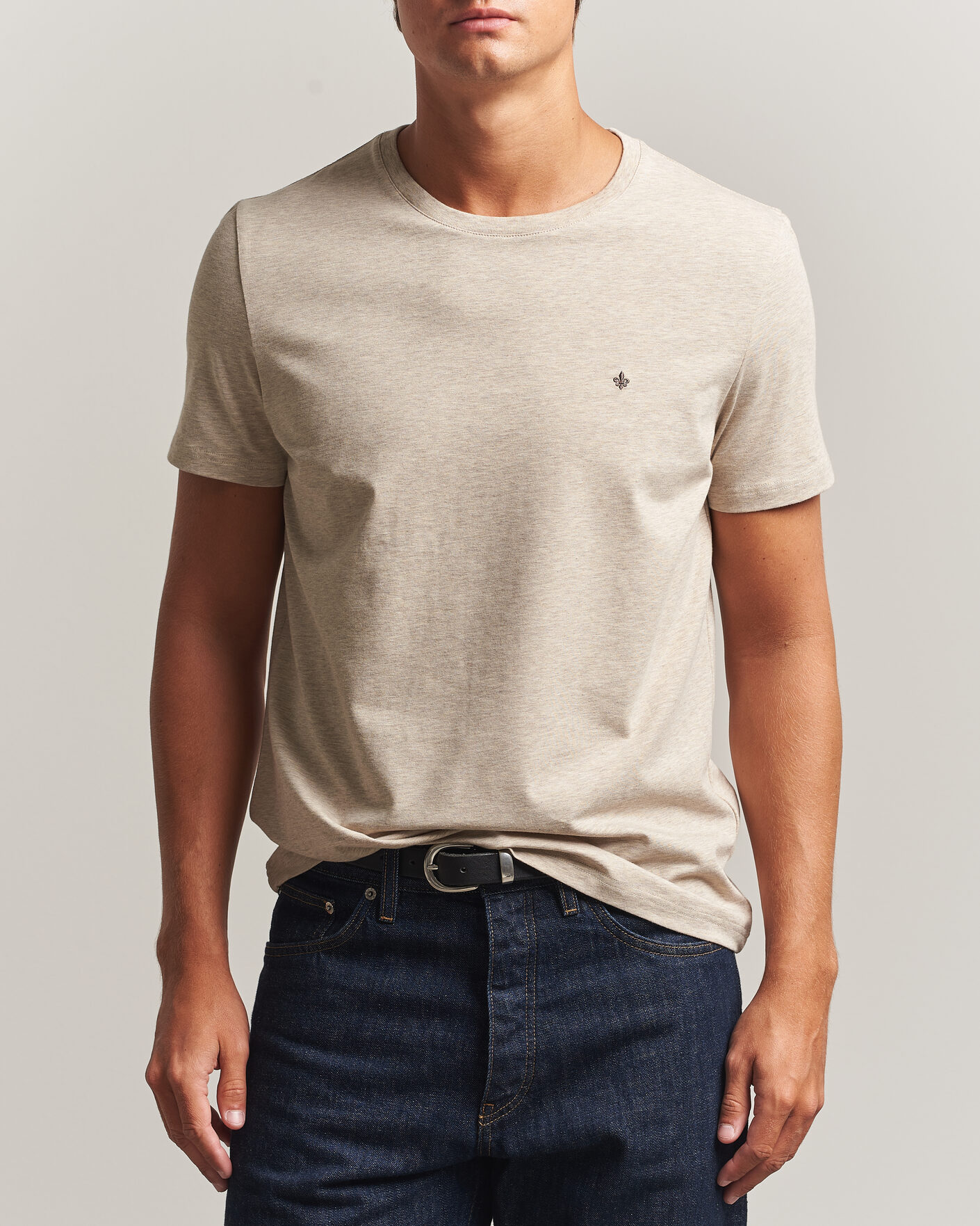 Mies | T-paidat | Morris | James Crew Neck T-Shirt Khaki