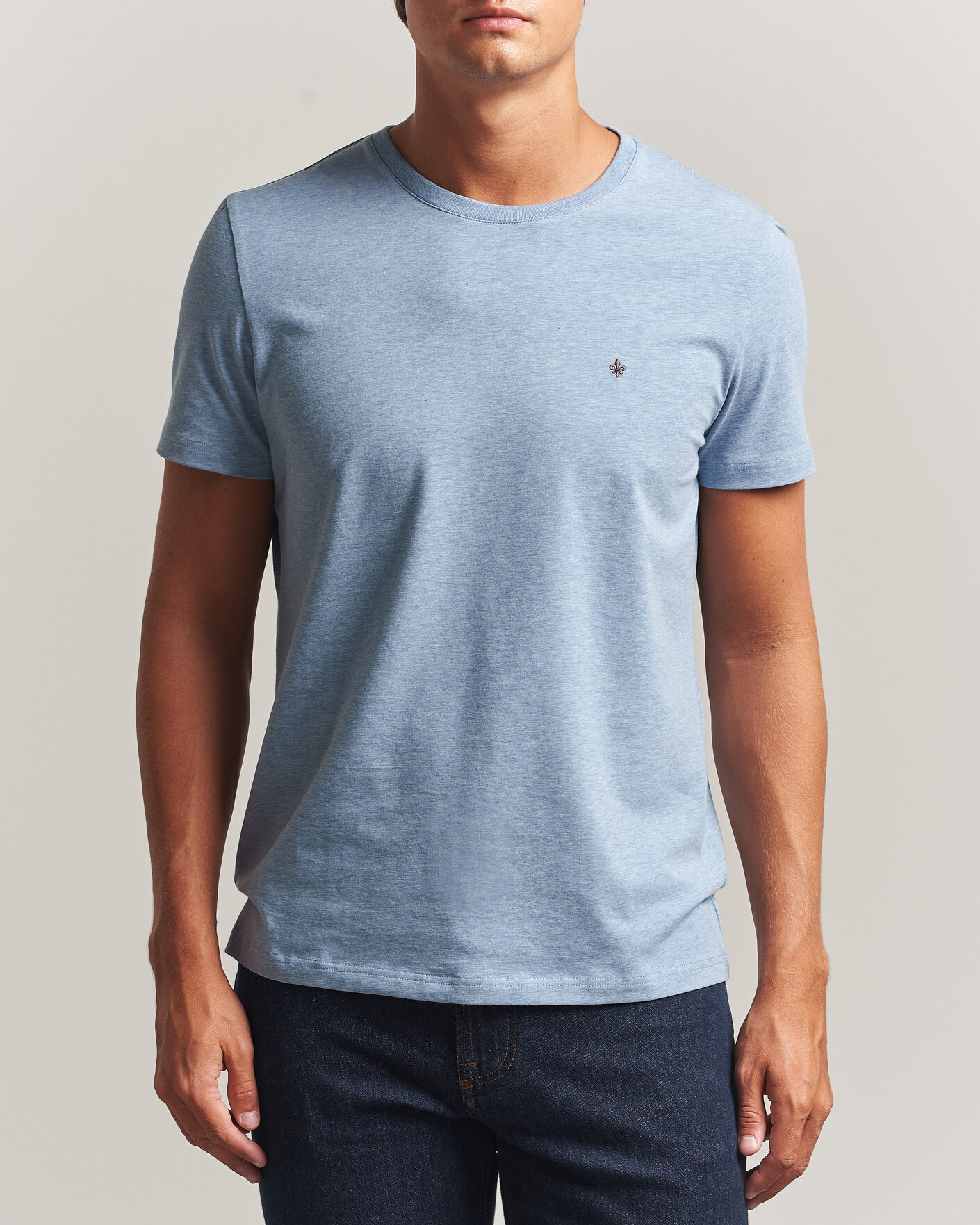 Mies | T-paidat | Morris | James Crew Neck T-Shirt Blue