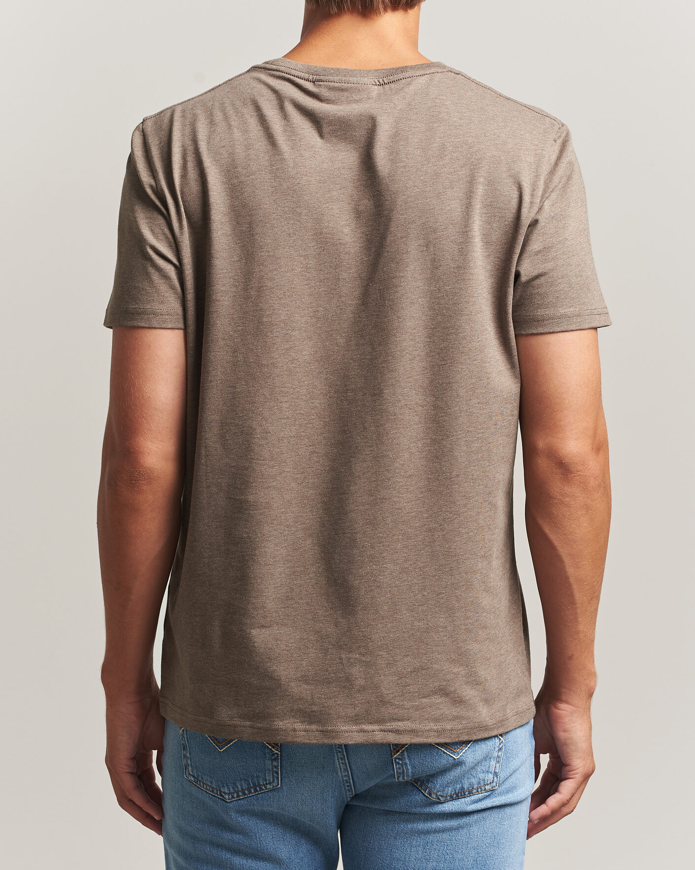 Mies | T-paidat | Morris | James Crew Neck T-Shirt Brown