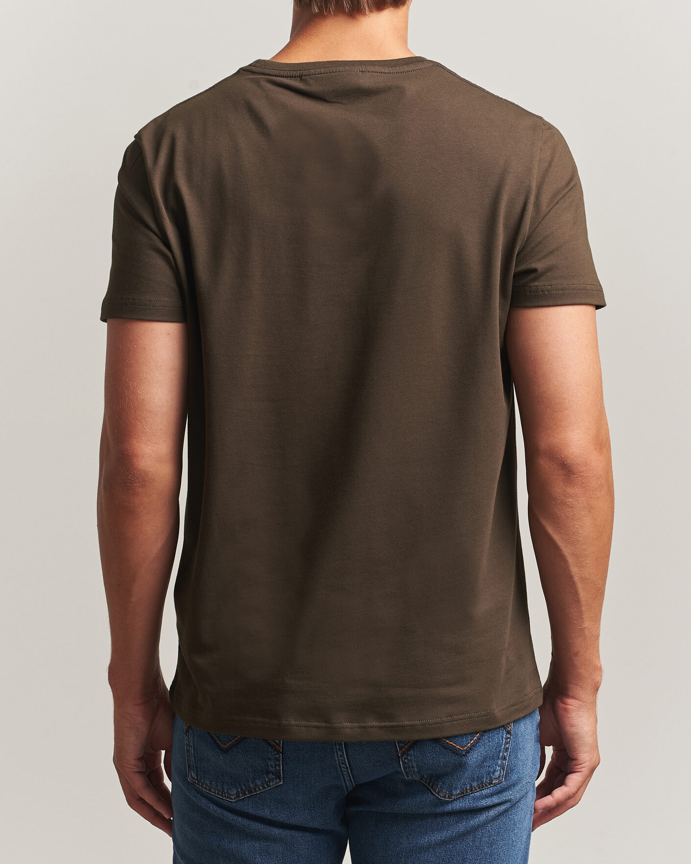 Mies | T-paidat | Morris | James Crew Neck T-Shirt Brown