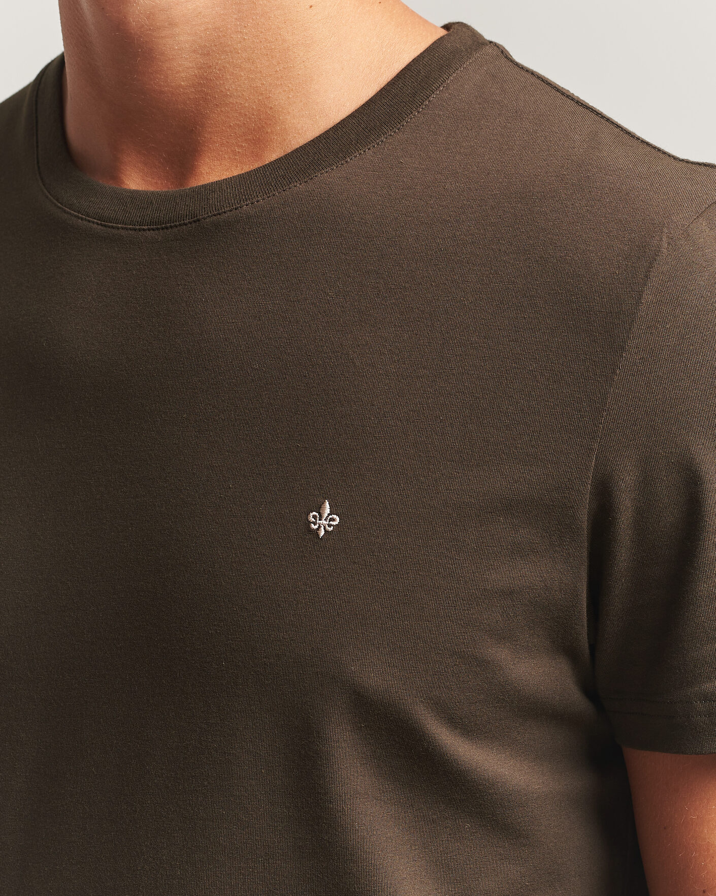 Mies | T-paidat | Morris | James Crew Neck T-Shirt Brown