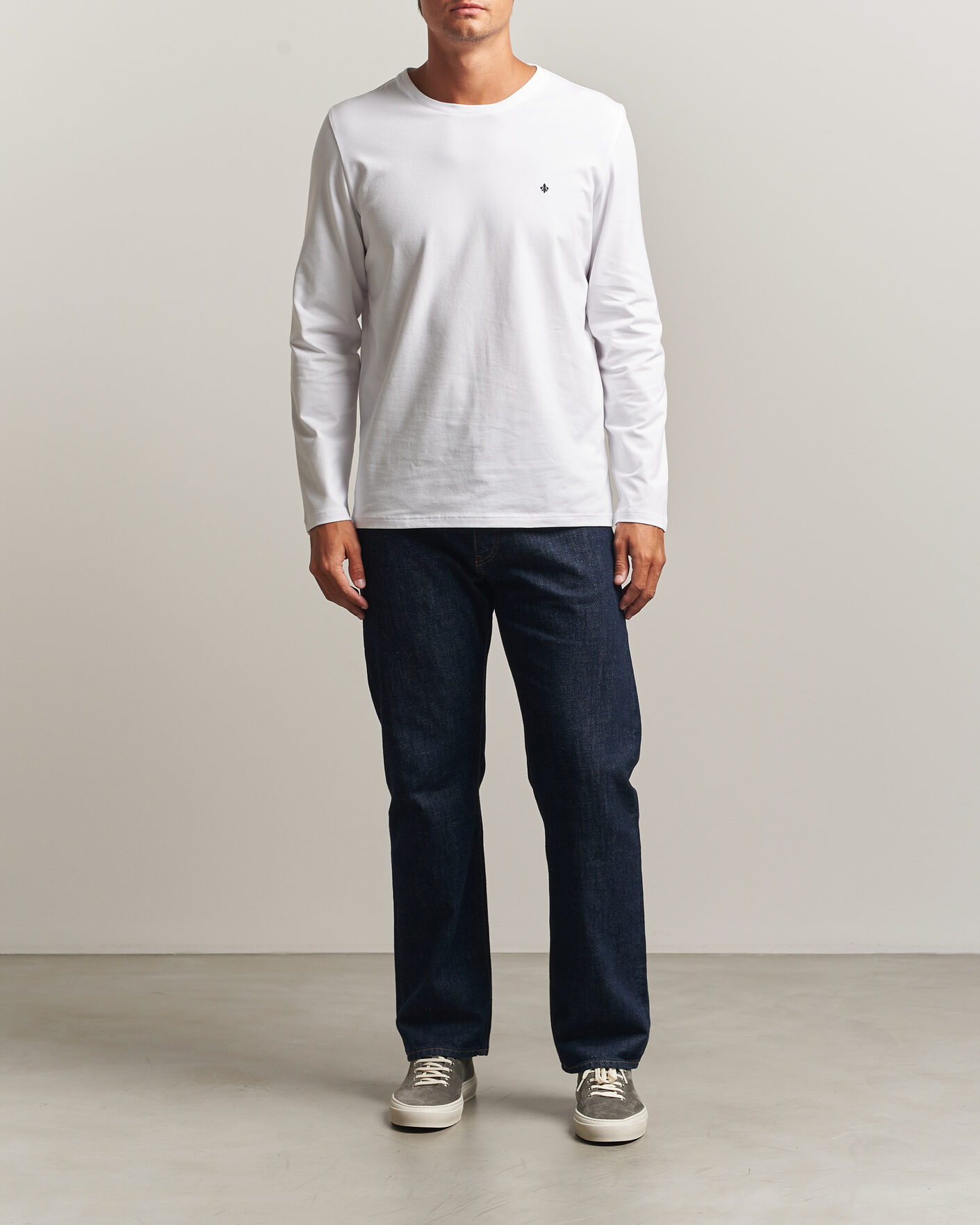 Mies | T-paidat | Morris | James Long Sleeve T-Shirt White