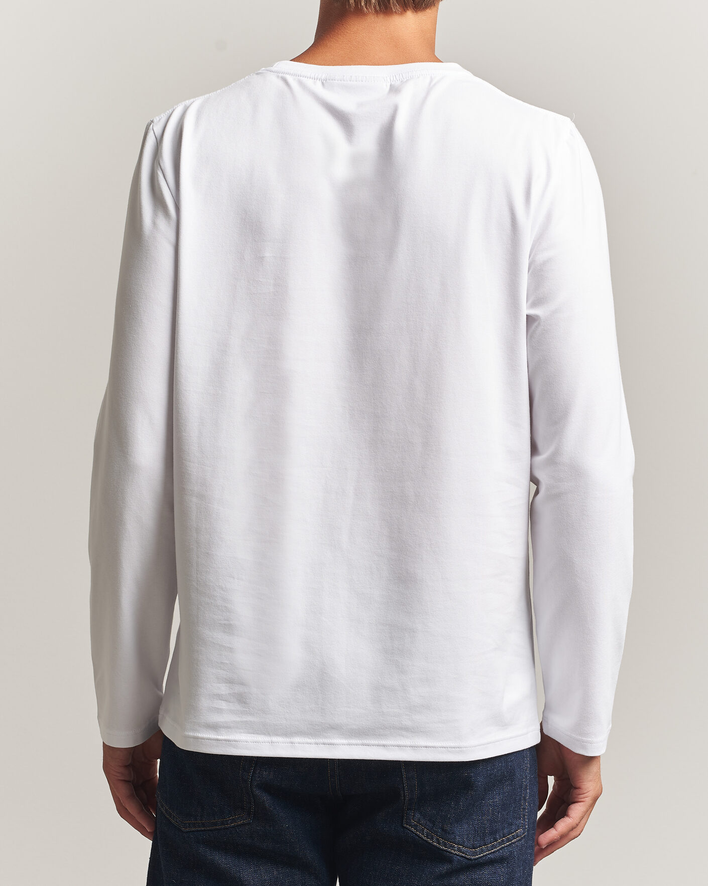 Mies | T-paidat | Morris | James Long Sleeve T-Shirt White