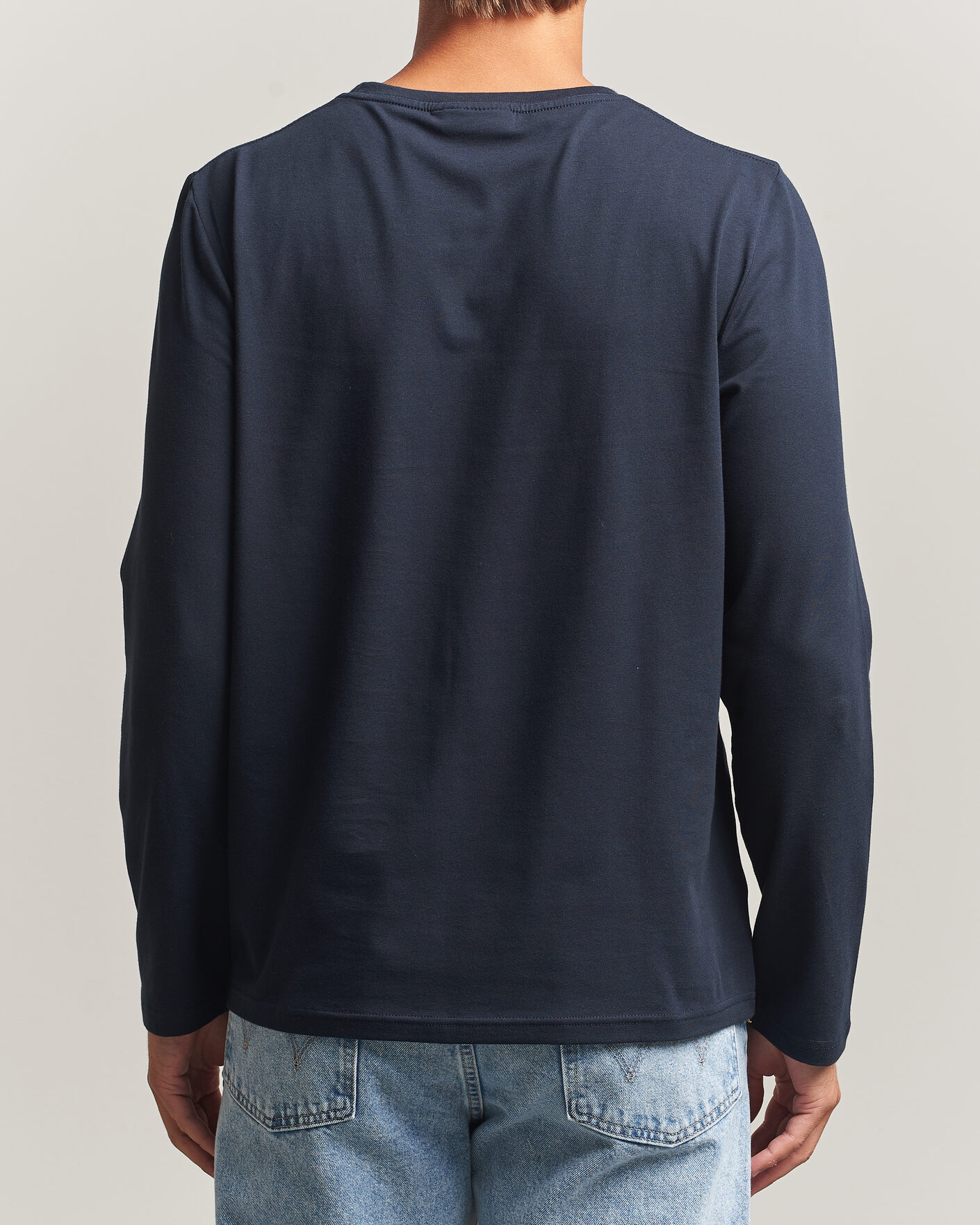 Mies | T-paidat | Morris | James Long Sleeve T-Shirt Old Blue