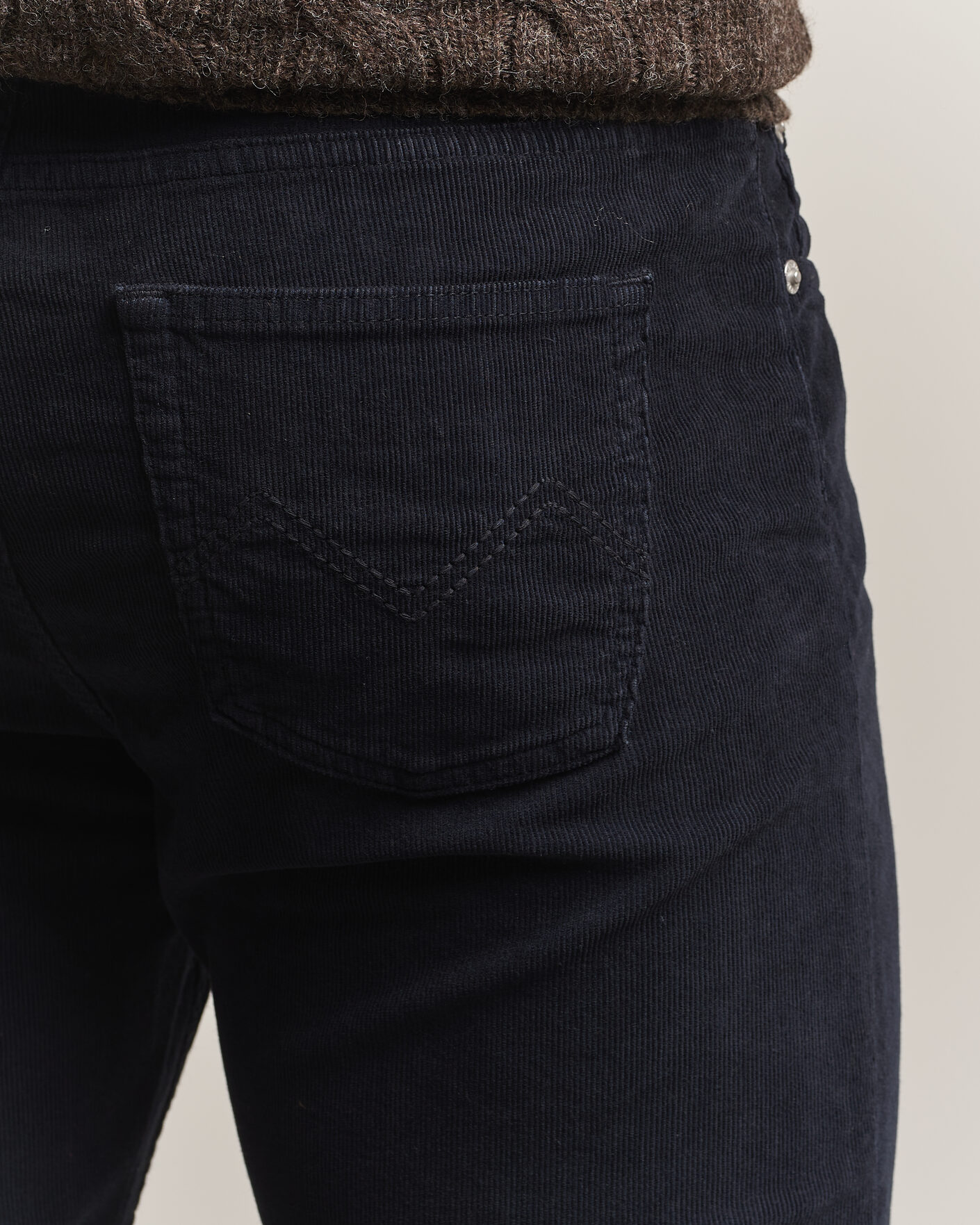 Mies | Housut | Morris | James Cord 5-Pocket Pants Navy