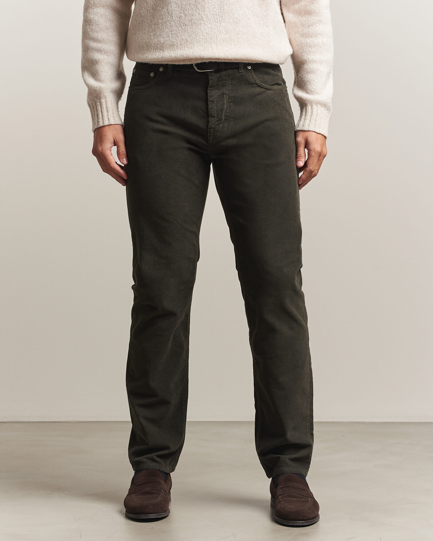 Mies | Housut | Morris | James Cord 5-Pocket Pants Olive
