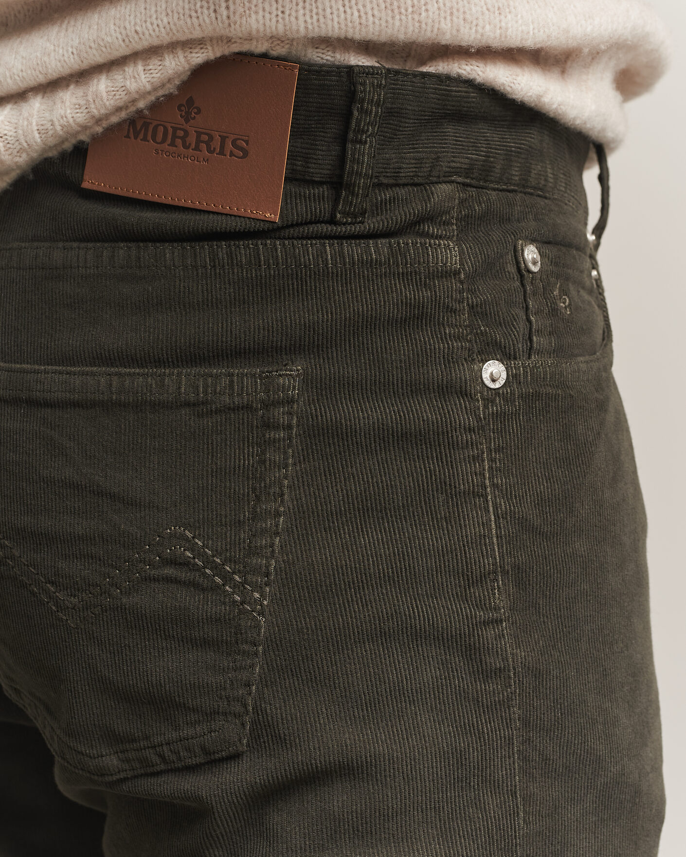Mies | Housut | Morris | James Cord 5-Pocket Pants Olive