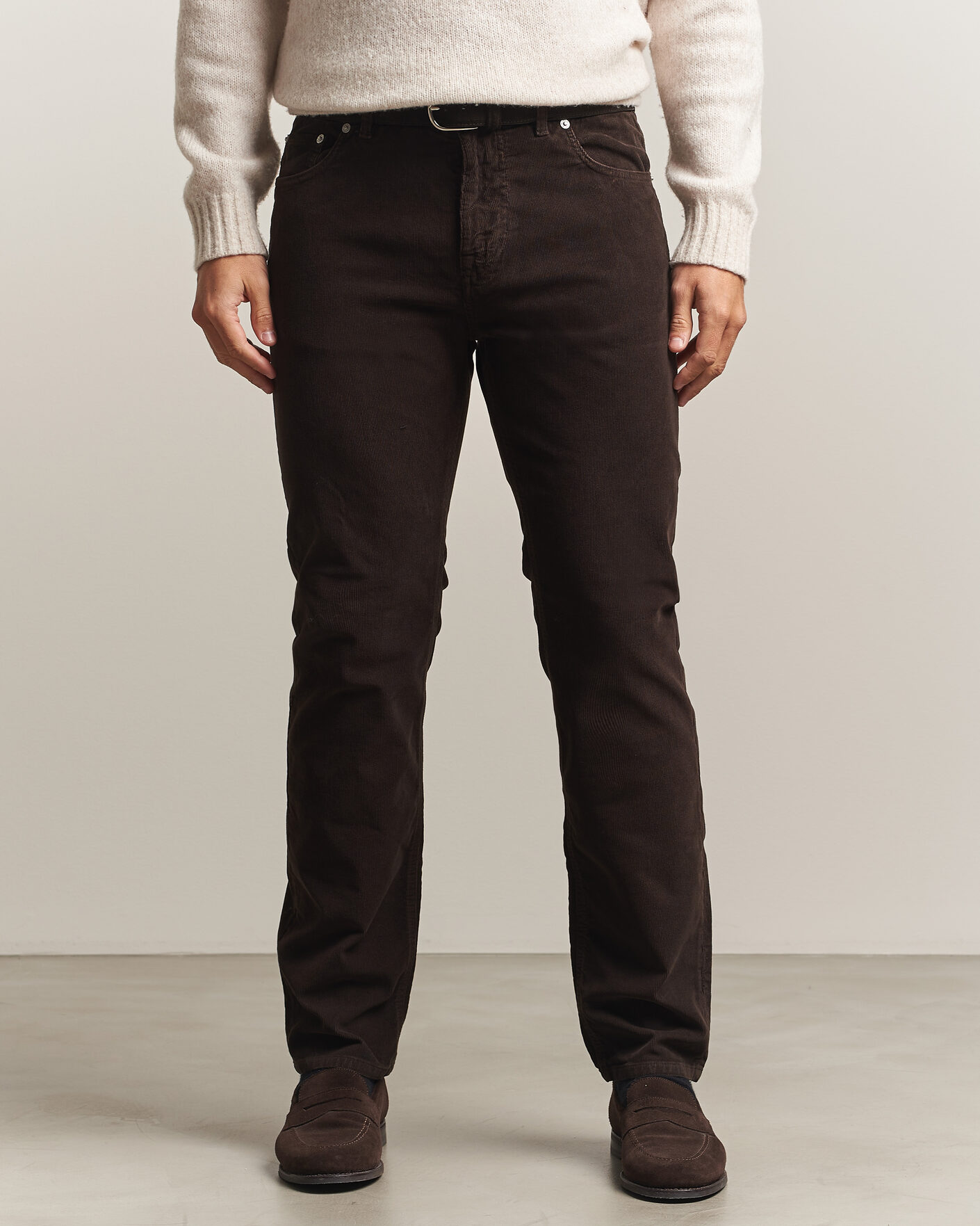 Mies | Housut | Morris | James Cord 5-Pocket Pants Brown
