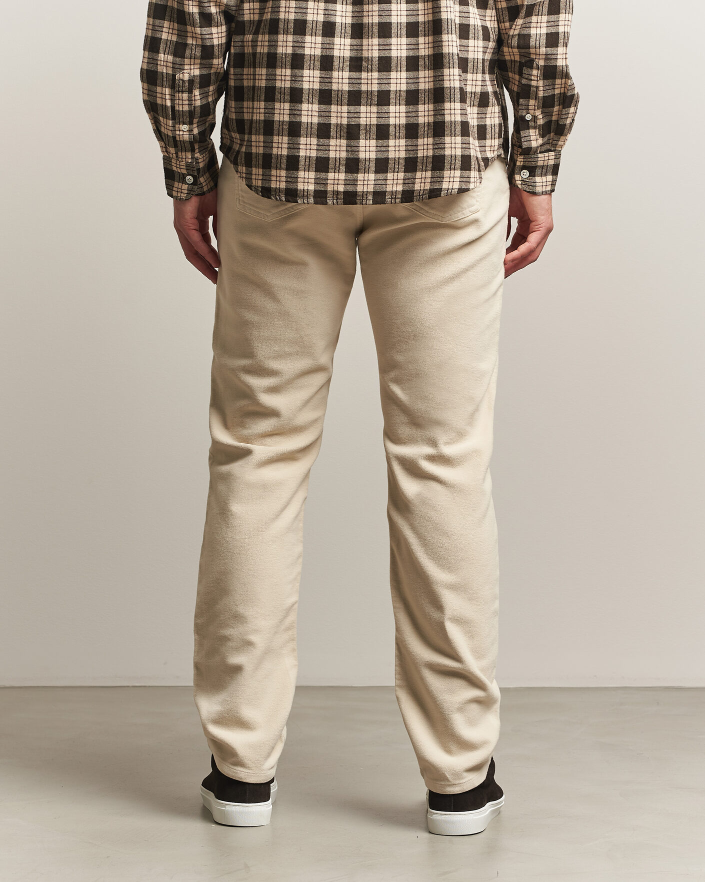 Mies | Housut | Morris | James Winter Twill 5-Pocket Pants Off White