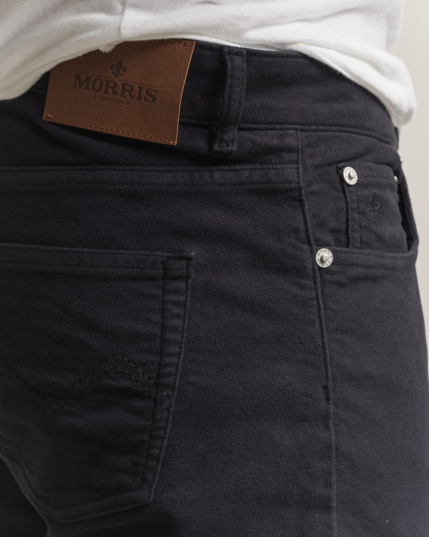 Mies | Housut | Morris | James Winter Twill 5-Pocket Pants Blue