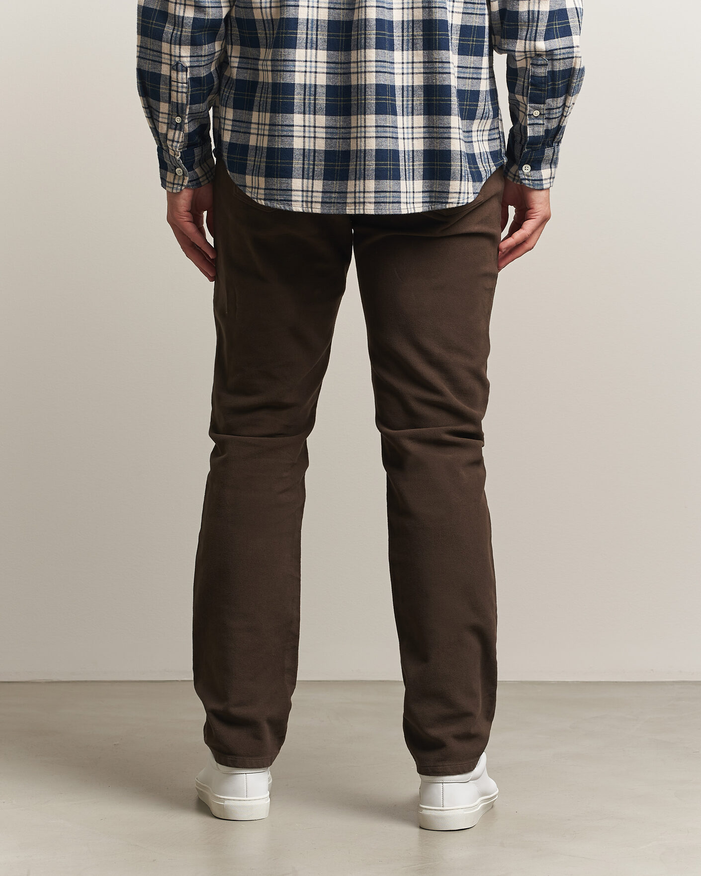 Mies | Housut | Morris | James Winter Twill 5-Pocket Pants Brown
