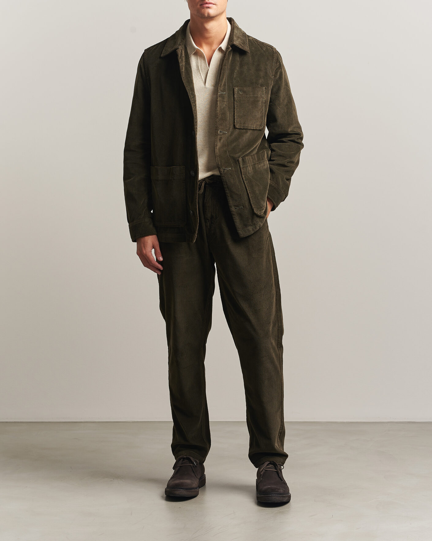Mies | Housut | Morris | Fenix Cord Trousers Olive