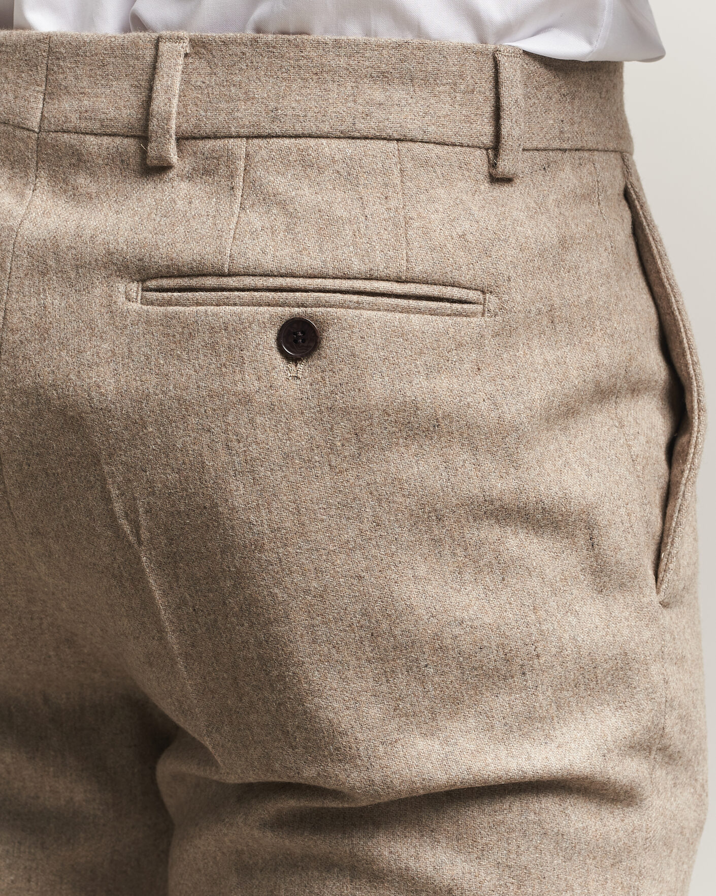 Mies | Housut | Morris | Flannel Suit Trousers Khaki