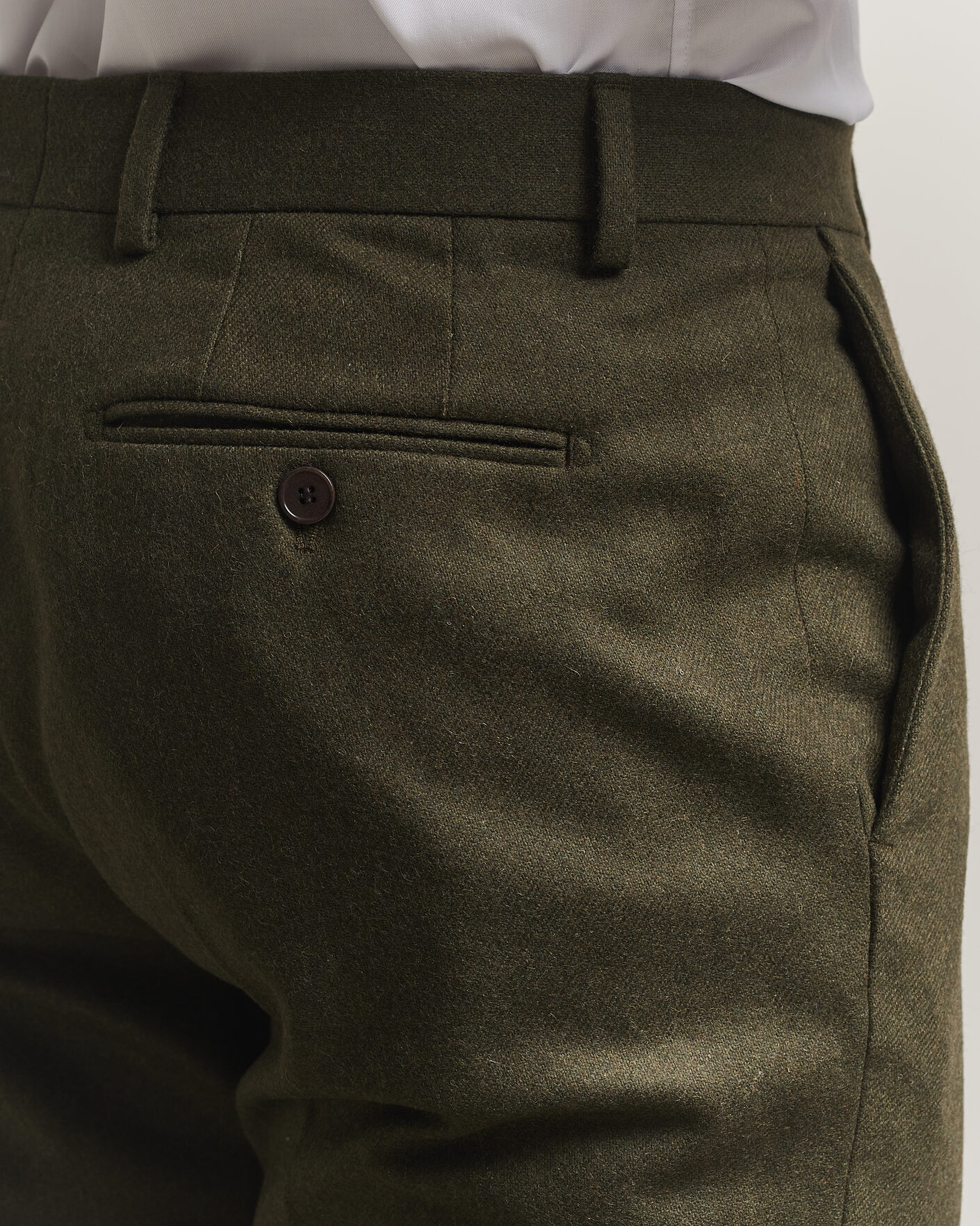 Mies | Housut | Morris | Flannel Suit Trousers Green