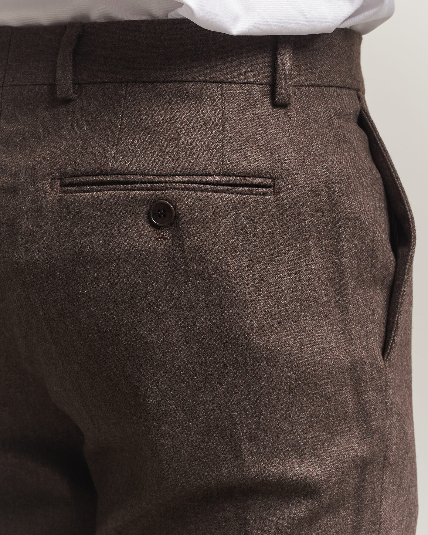 Mies | Housut | Morris | Flannel Suit Trousers Brown