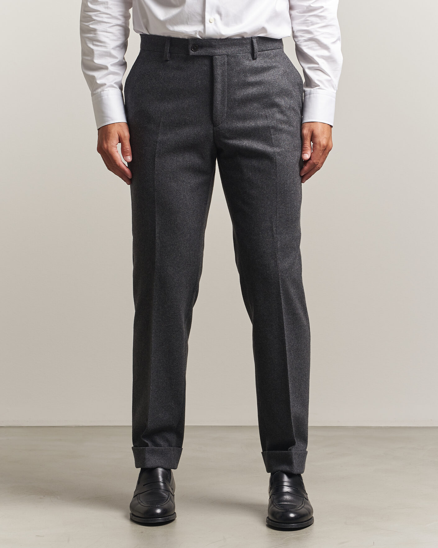 Mies | Housut | Morris | Flannel Suit Trousers Grey