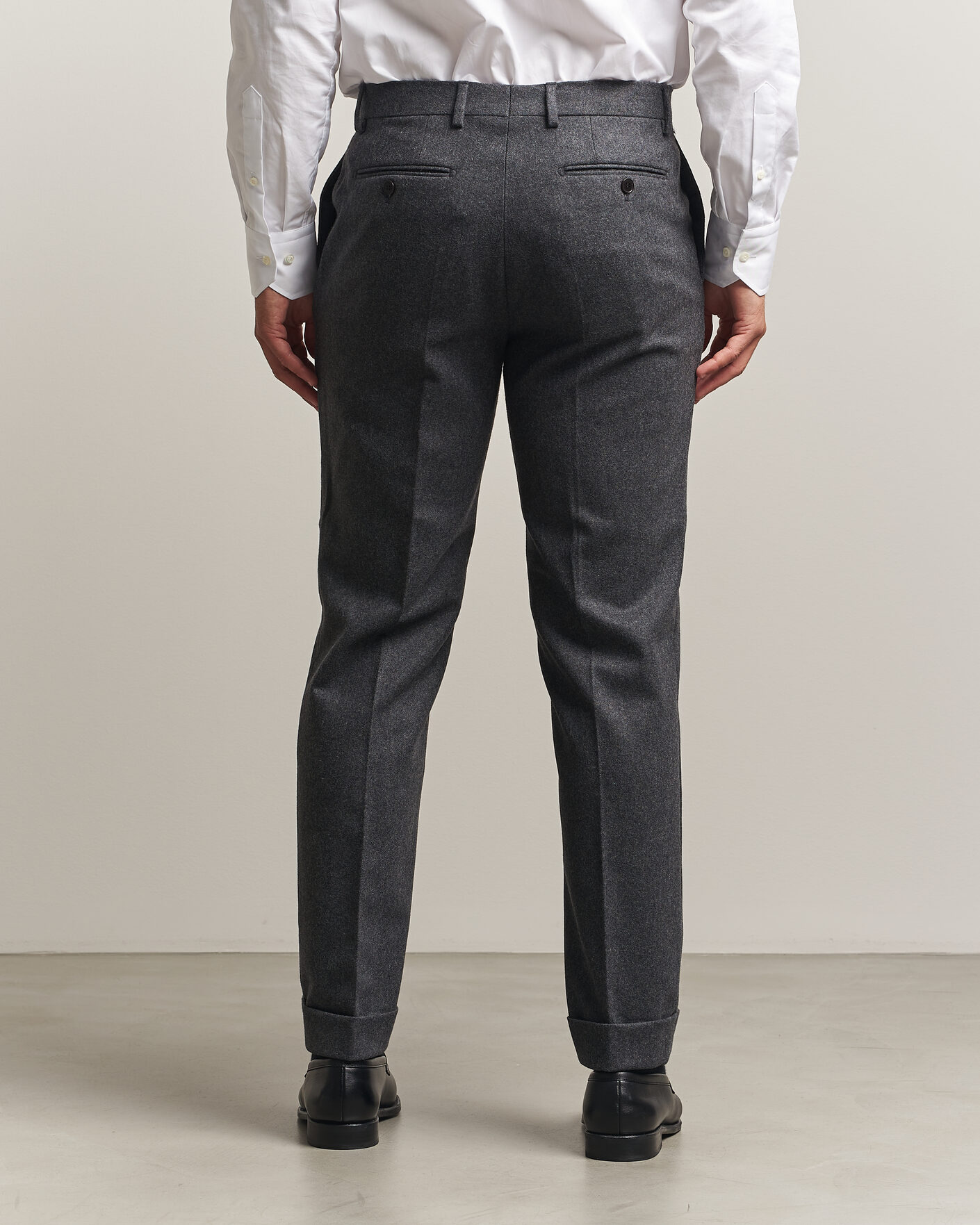 Mies | Housut | Morris | Flannel Suit Trousers Grey