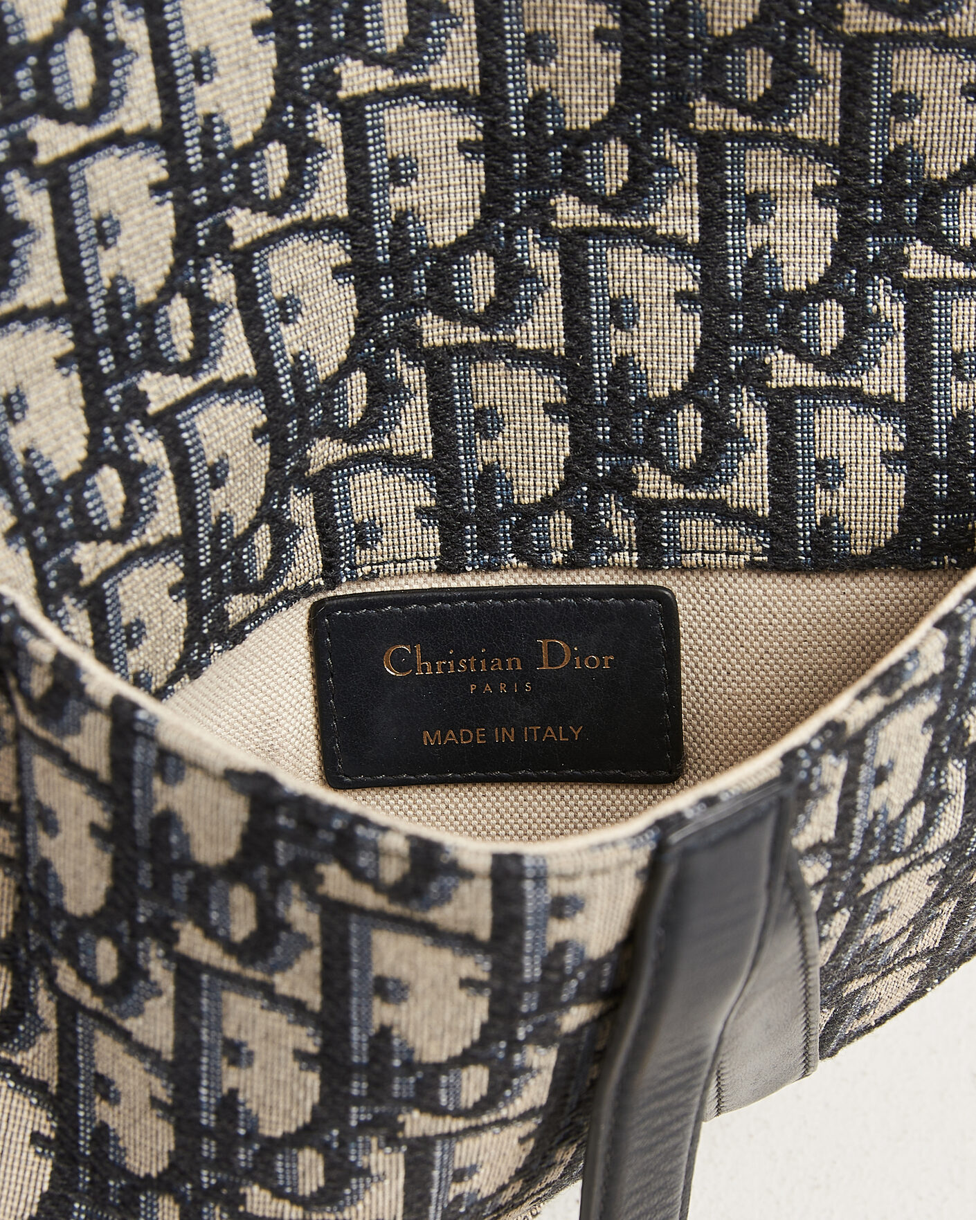 Mies | Pre-Owned & Vintage Bags | Dior Pre-Owned | Saddle Belt Pouch Bag Oblique Jacquard Blue