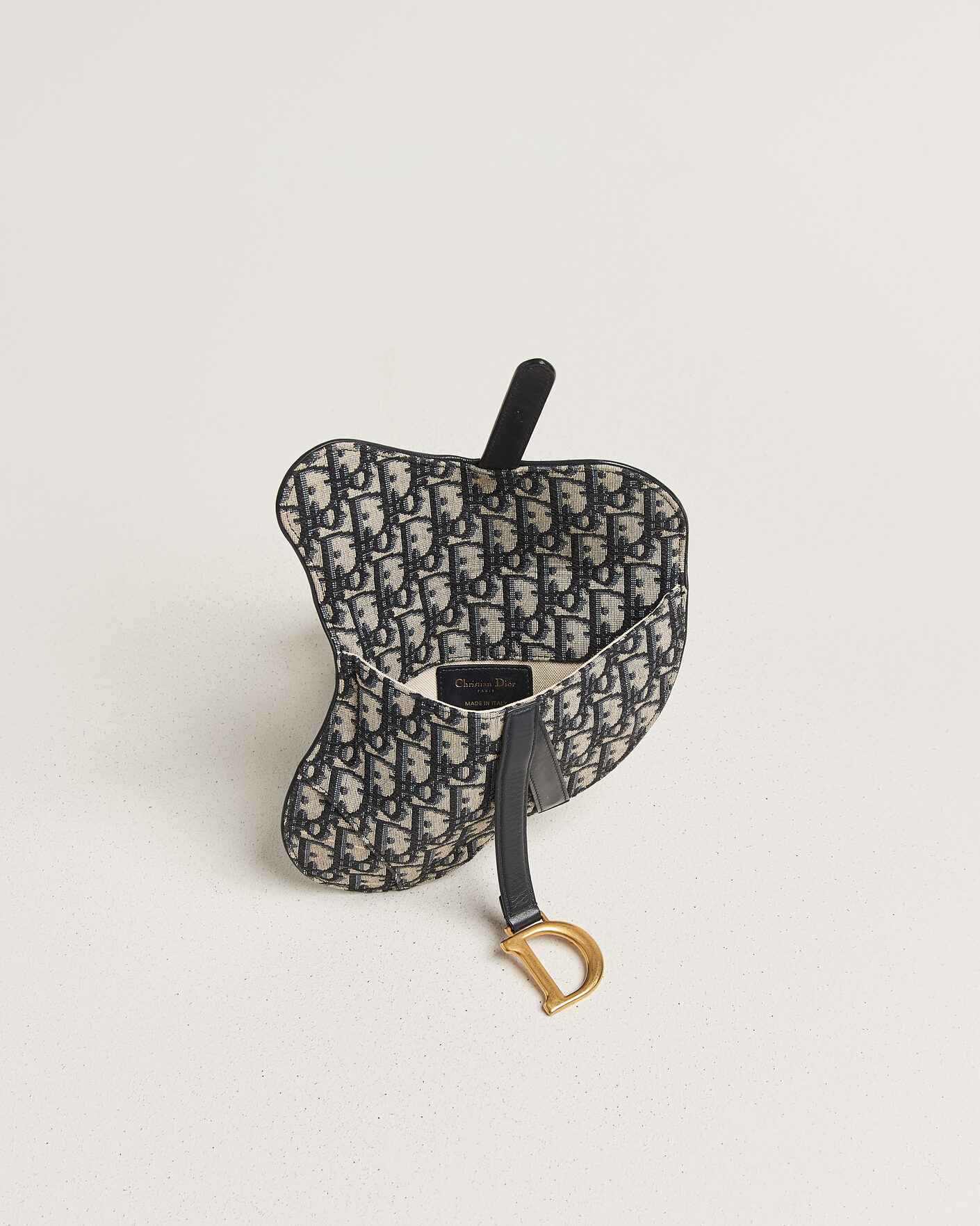 Mies | Pre-Owned & Vintage Bags | Dior Pre-Owned | Saddle Belt Pouch Bag Oblique Jacquard Blue