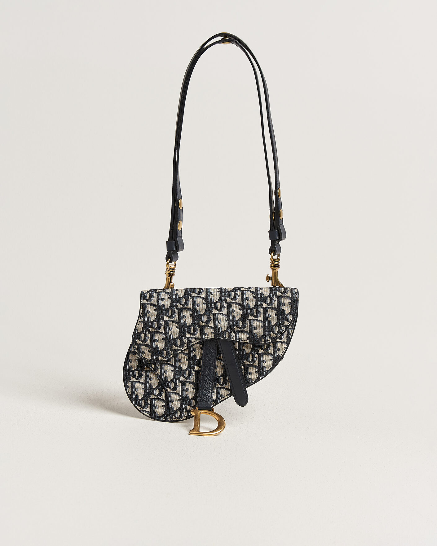 Mies | Pre-Owned & Vintage Bags | Dior Pre-Owned | Saddle Belt Bag Oblique Jacquard Blue