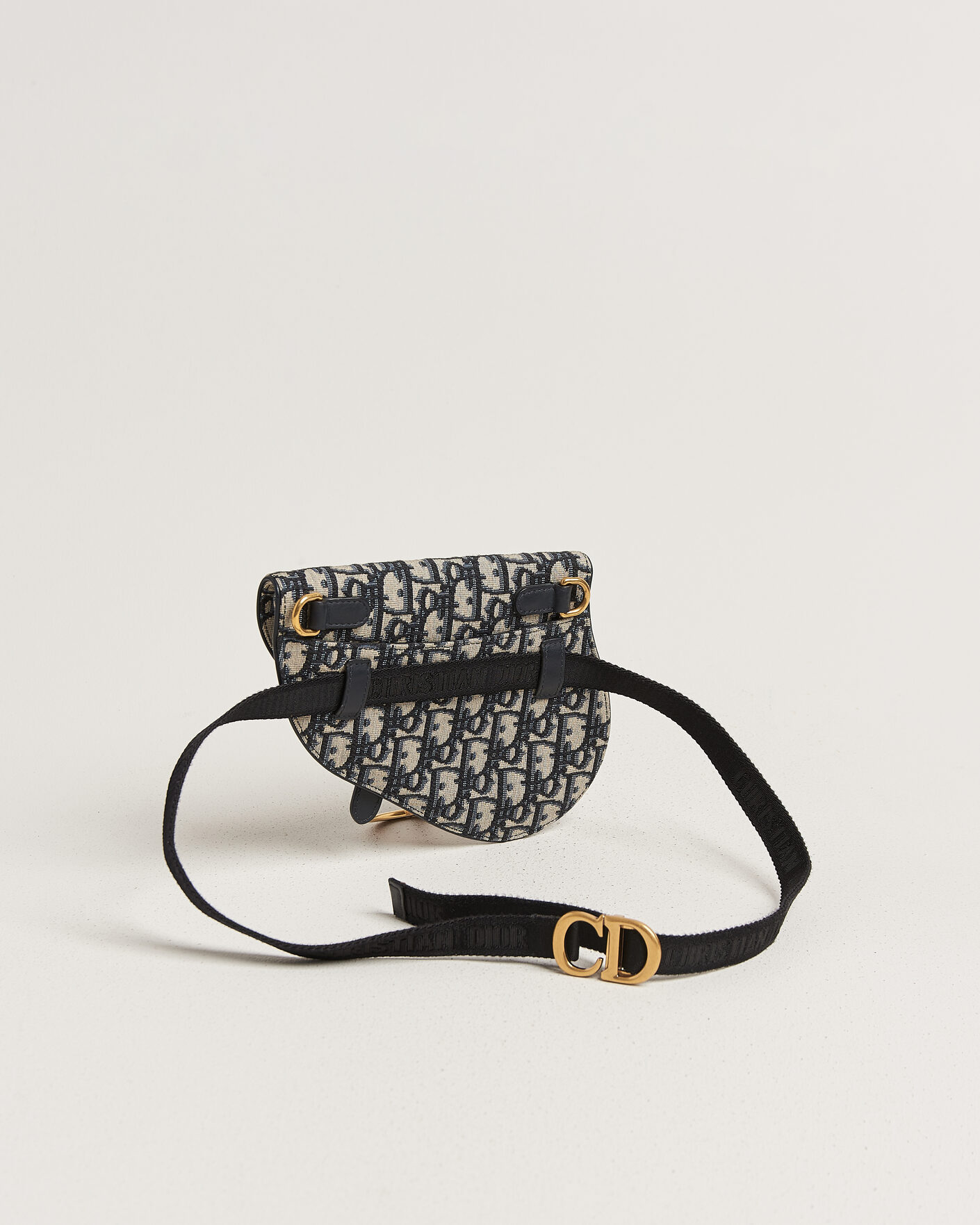 Mies | Pre-Owned & Vintage Bags | Dior Pre-Owned | Saddle Belt Bag Oblique Jacquard Blue