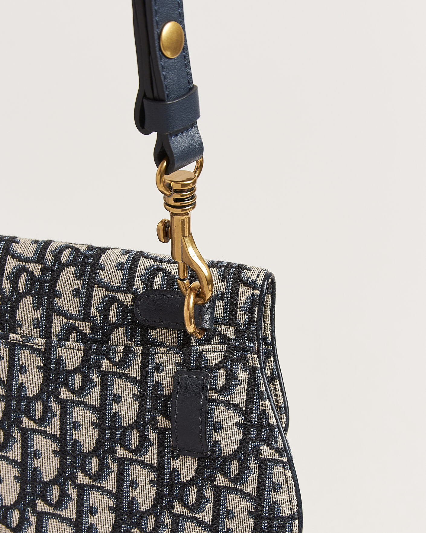 Mies | Pre-Owned & Vintage Bags | Dior Pre-Owned | Saddle Belt Bag Oblique Jacquard Blue