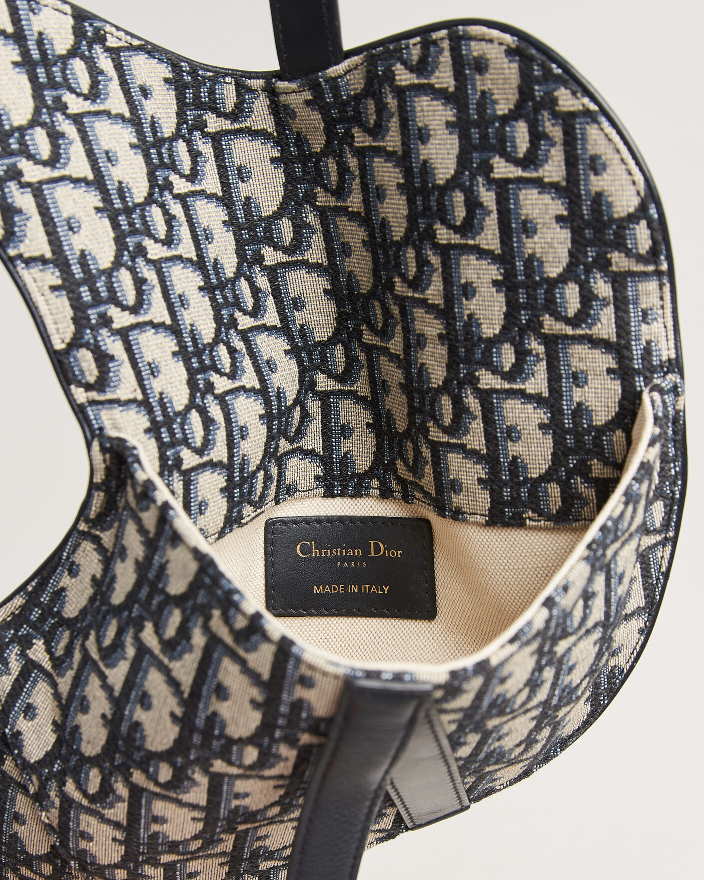 Mies | Pre-Owned & Vintage Bags | Dior Pre-Owned | Saddle Belt Bag Oblique Jacquard Blue