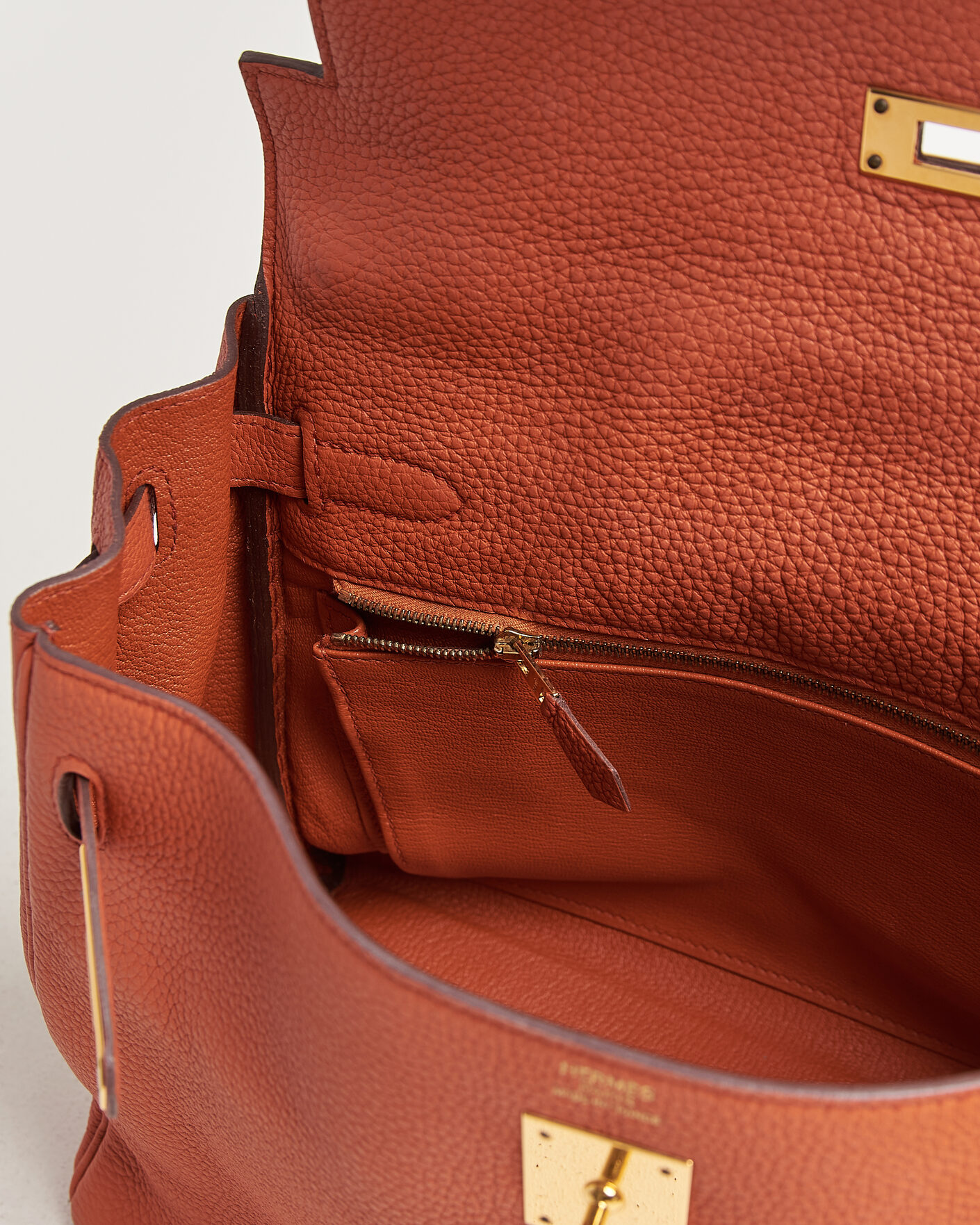 Mies | Pre-Owned & Vintage Bags | Hermès Pre-Owned | Kelly 32 Togo Leather Orange