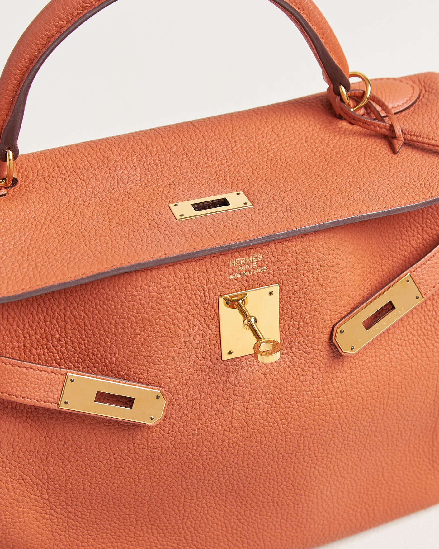 Mies | Pre-Owned & Vintage Bags | Hermès Pre-Owned | Kelly 32 Togo Leather Orange