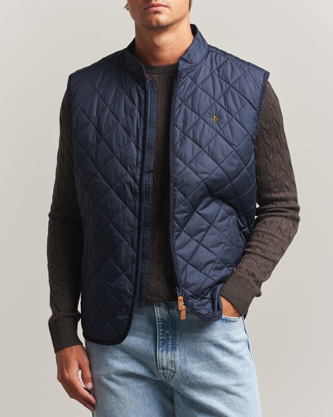 Mies | Ulkoliivit | Morris | Teddy Quilted Vest Old Blue