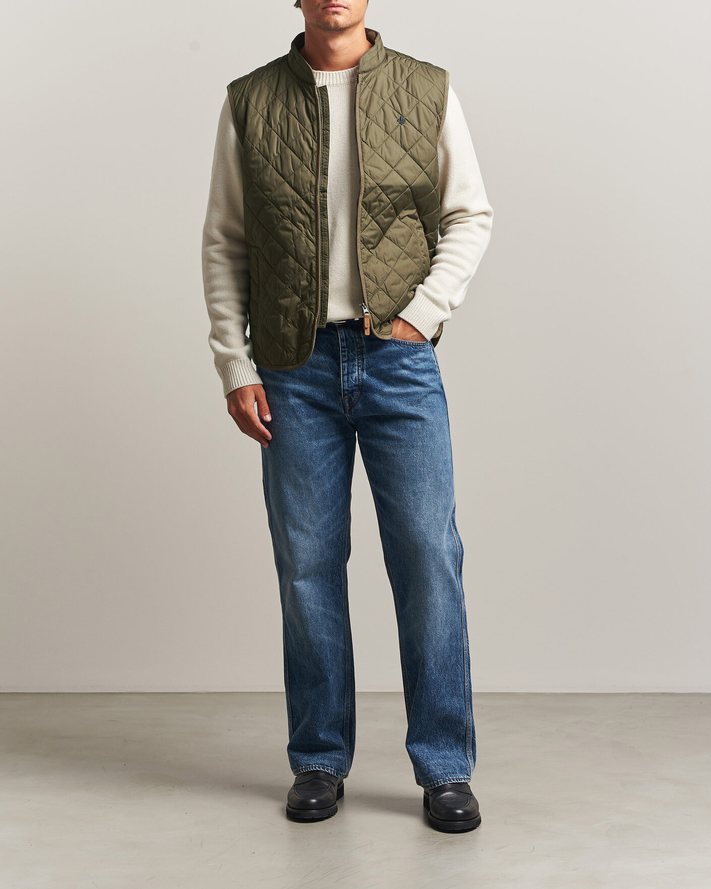 Mies | Ulkoliivit | Morris | Teddy Quilted Vest Olive