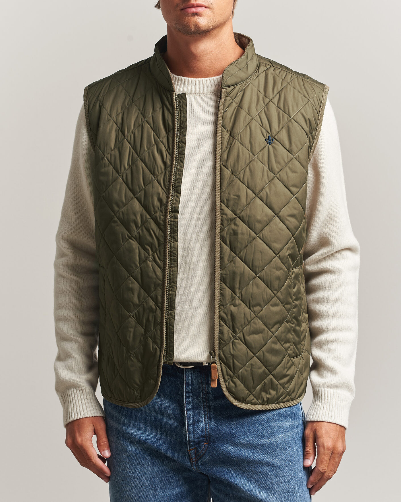 Mies | Ulkoliivit | Morris | Teddy Quilted Vest Olive