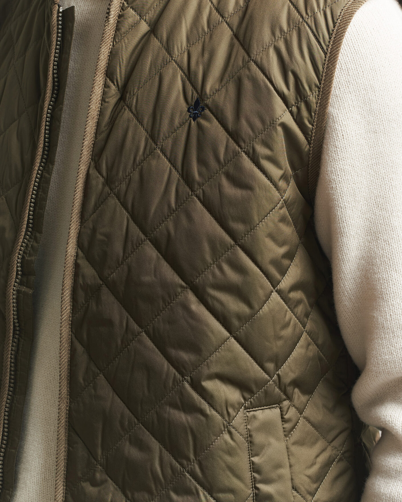 Mies | Ulkoliivit | Morris | Teddy Quilted Vest Olive
