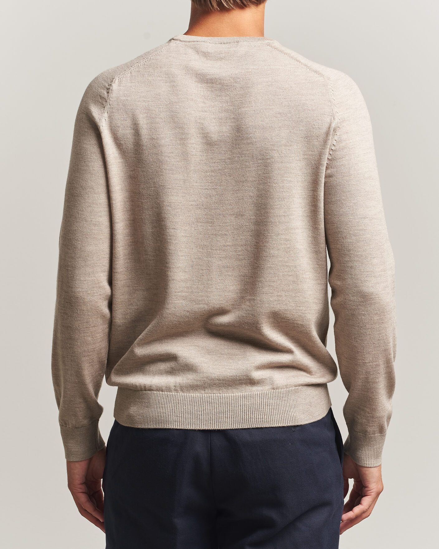 Mies | Puserot | Morris | Merino O-Neck Khaki