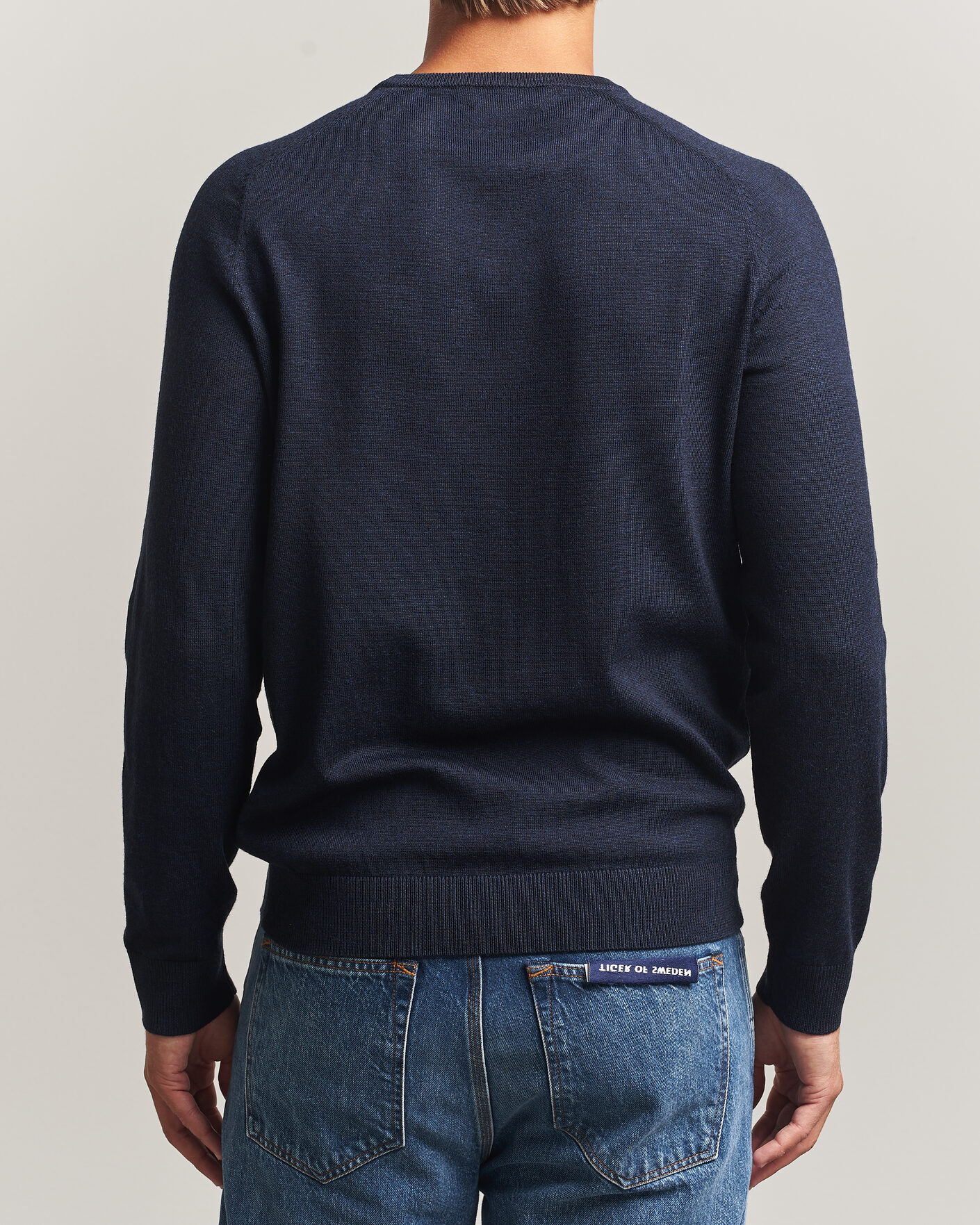 Mies | Puserot | Morris | Merino O-Neck Navy