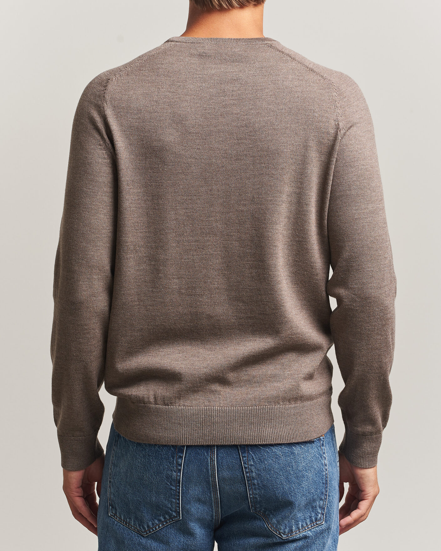 Mies | Puserot | Morris | Merino O-Neck Brown