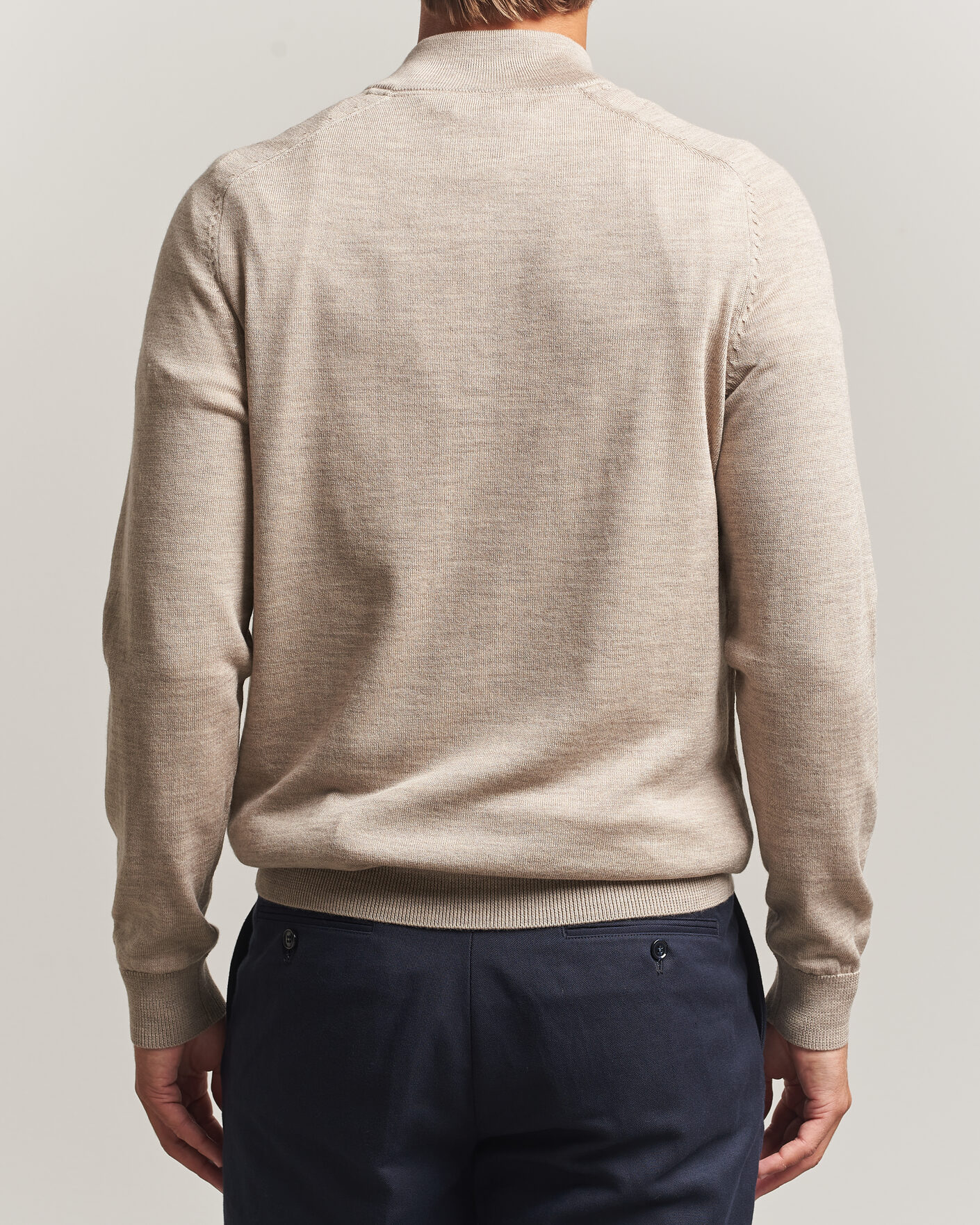 Mies | Puserot | Morris | John Merino Half Zip Khaki