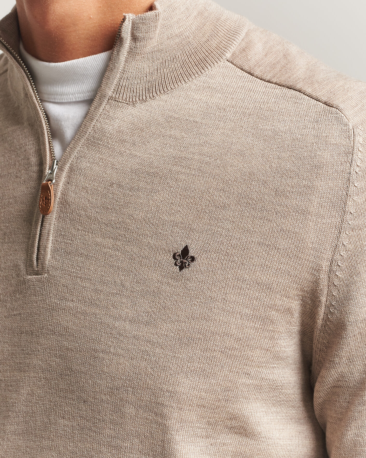 Mies | Puserot | Morris | John Merino Half Zip Khaki