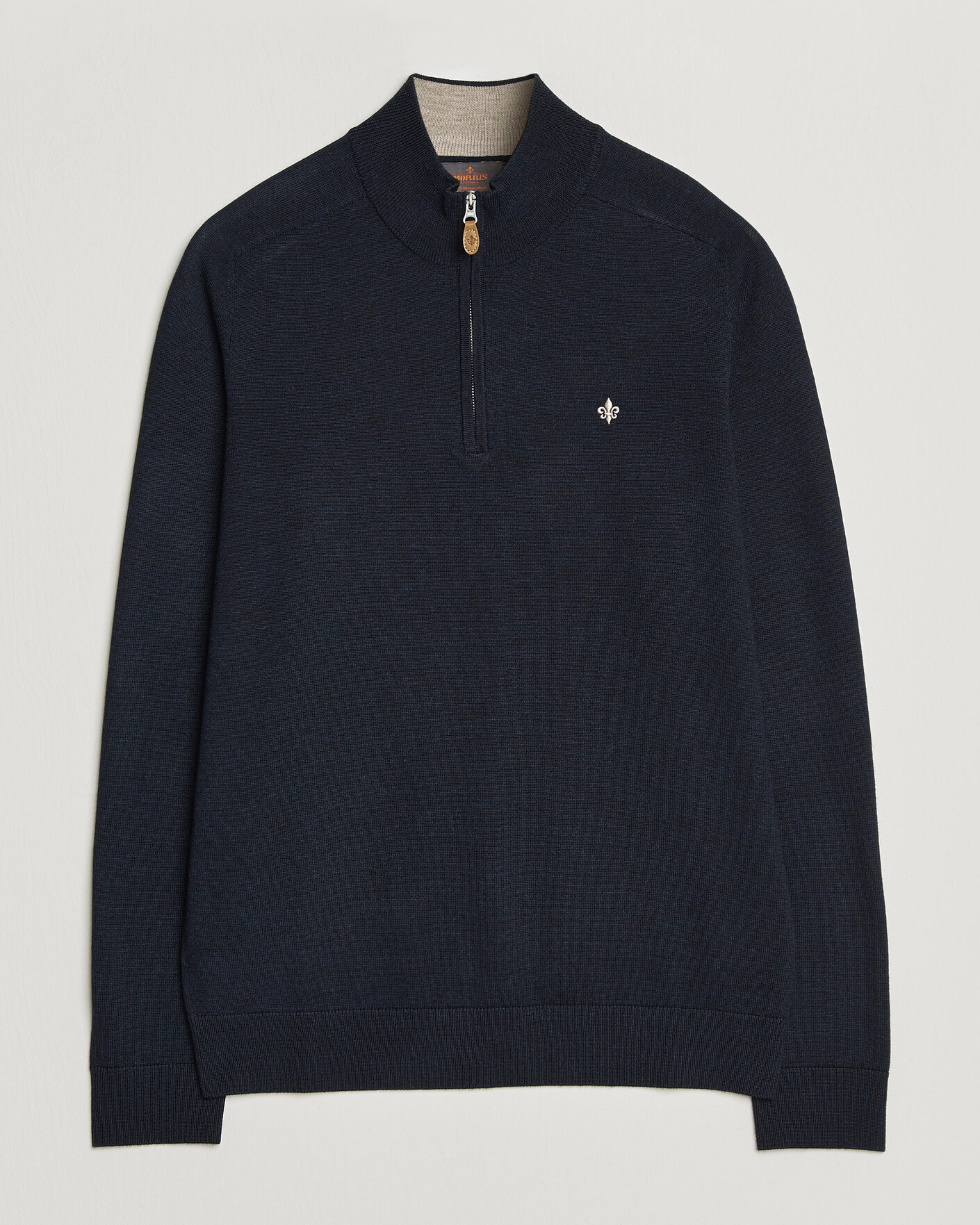 Mies | Puserot | Morris | John Merino Half Zip Navy