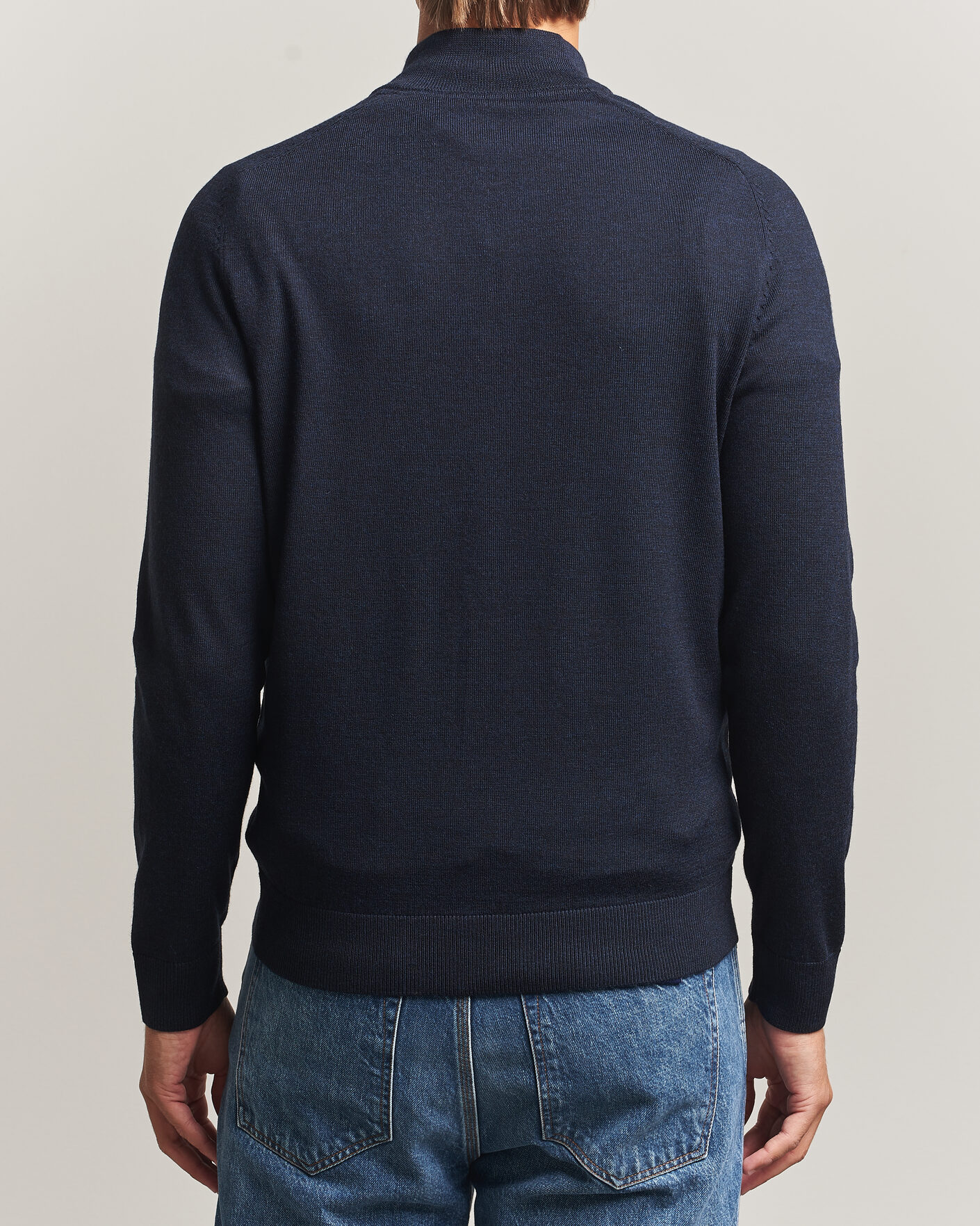 Mies | Puserot | Morris | John Merino Half Zip Navy