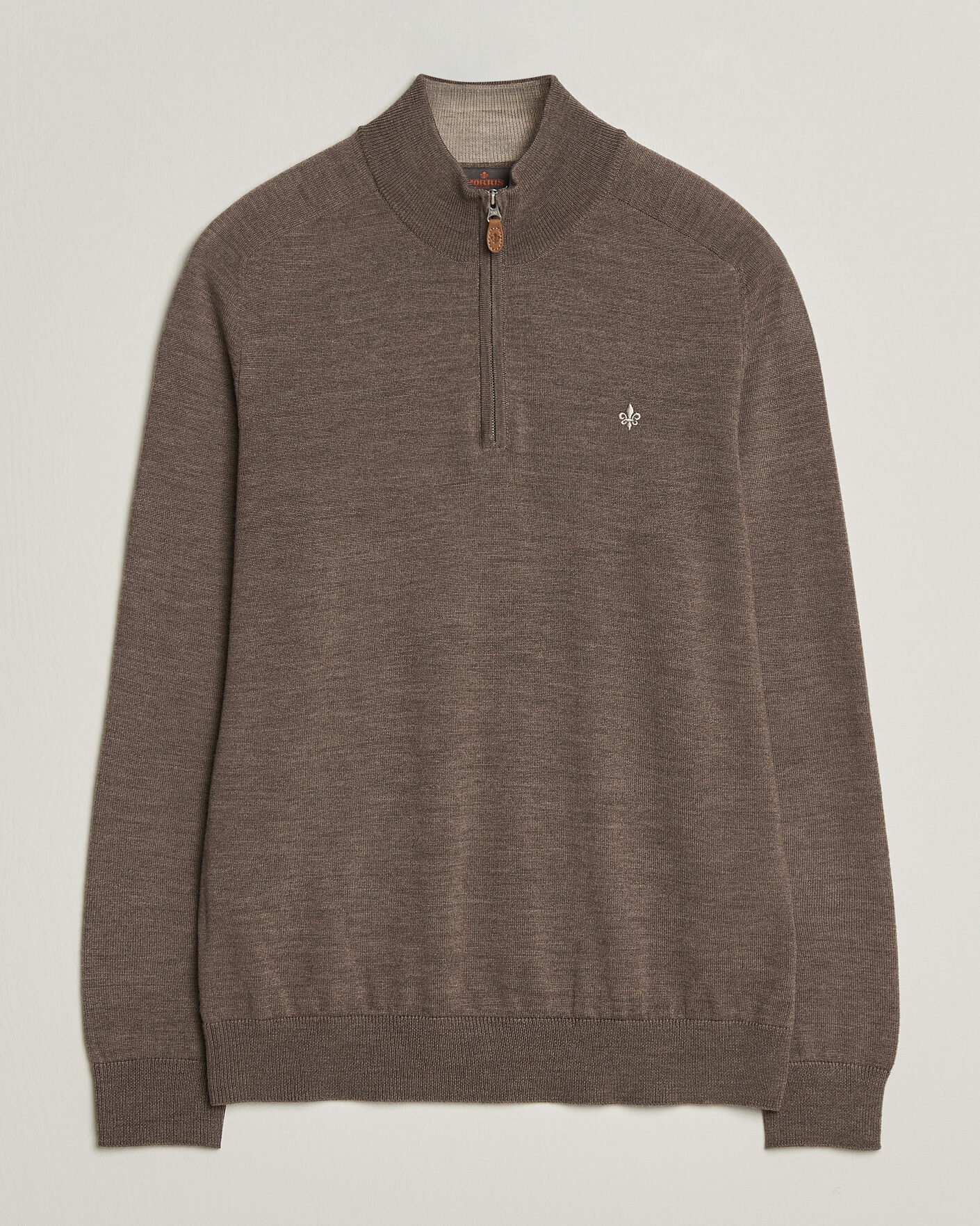 Mies | Puserot | Morris | John Merino Half Zip Brown