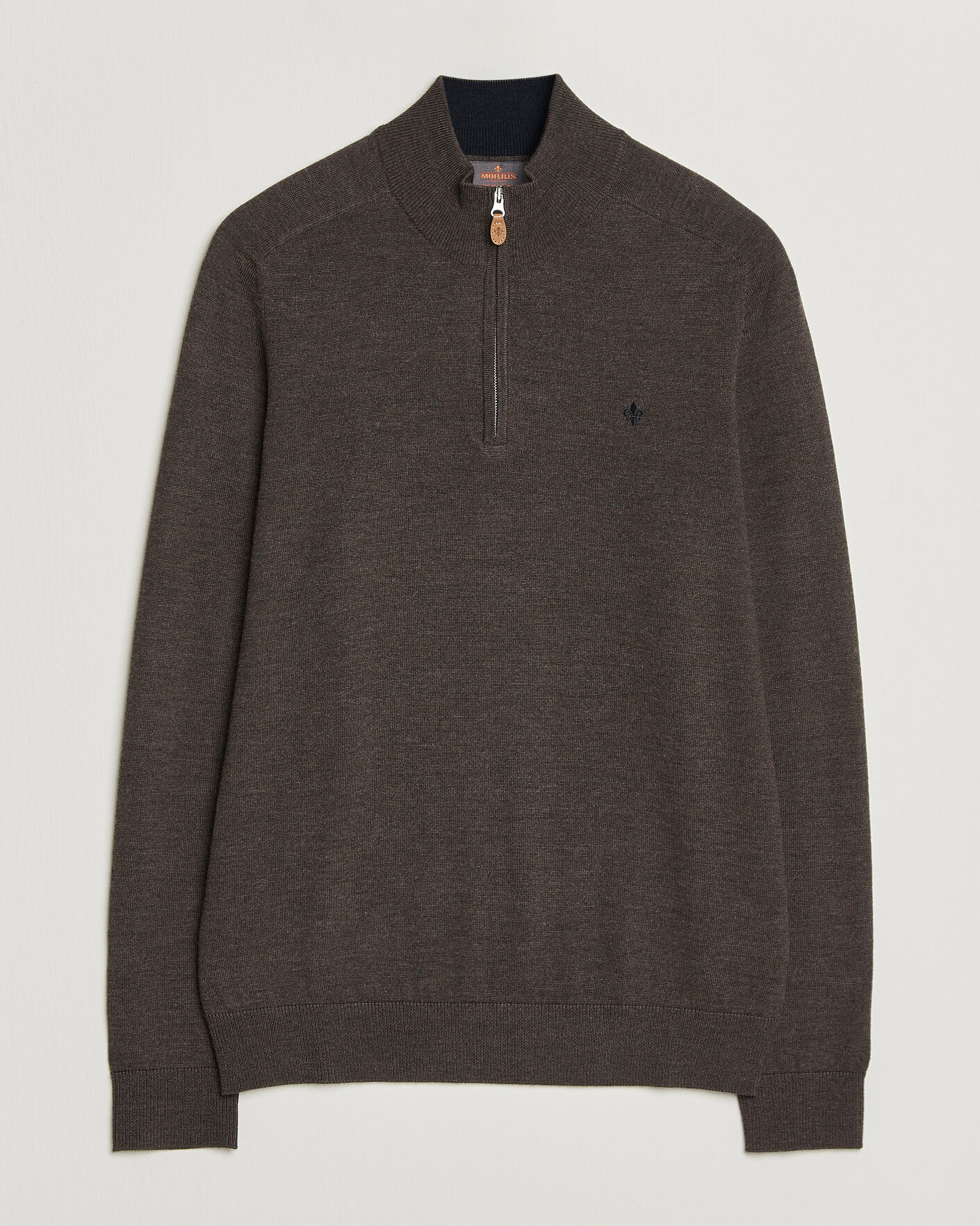 Mies | Puserot | Morris | John Merino Half Zip Brown